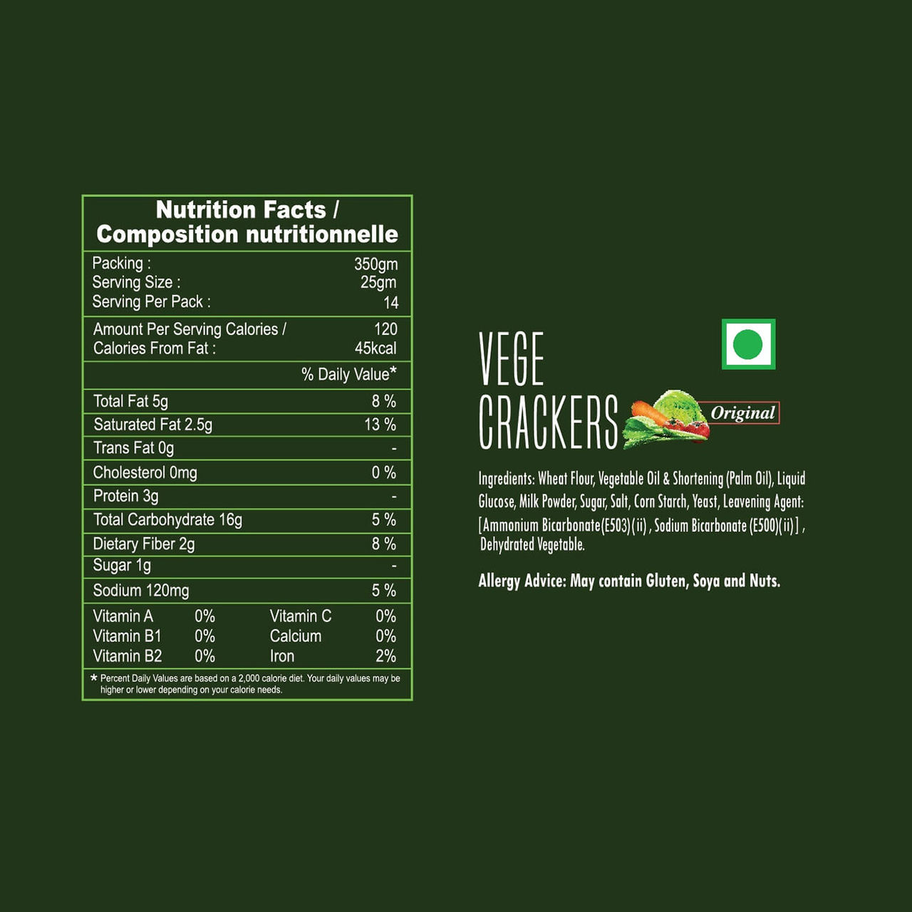 Sapphire Veg Cracker 350 g Combo