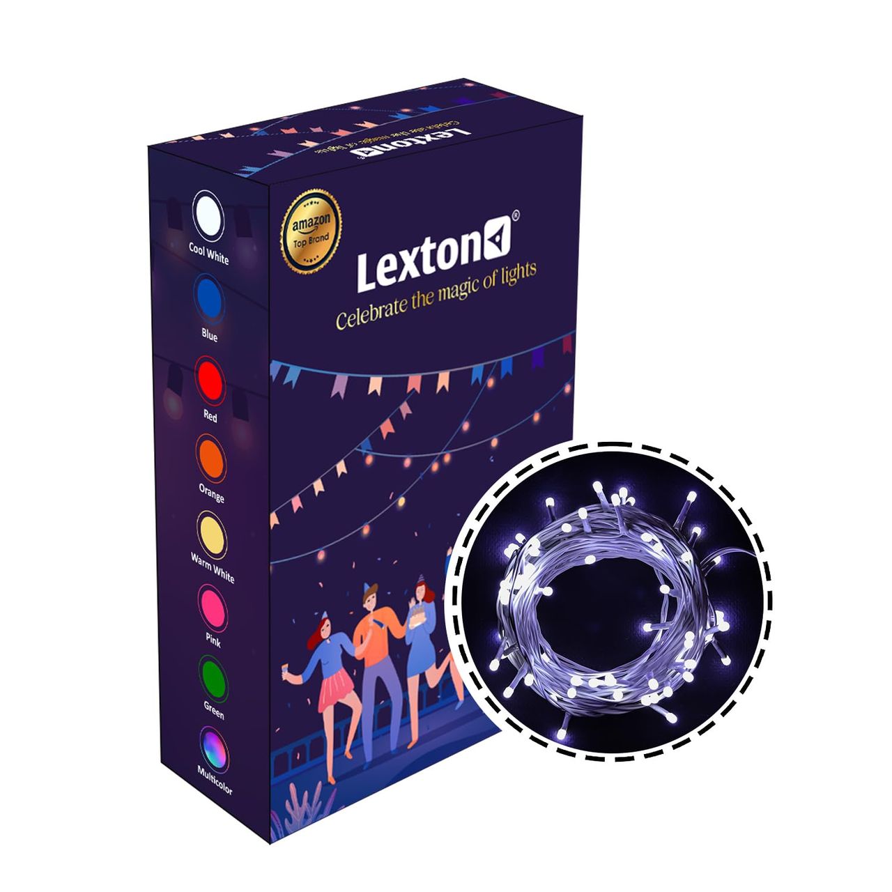 Lexton Lunar Decorative String Light/Fairy Light | 12.5 Meter| 75 LEDs Pack-1 White