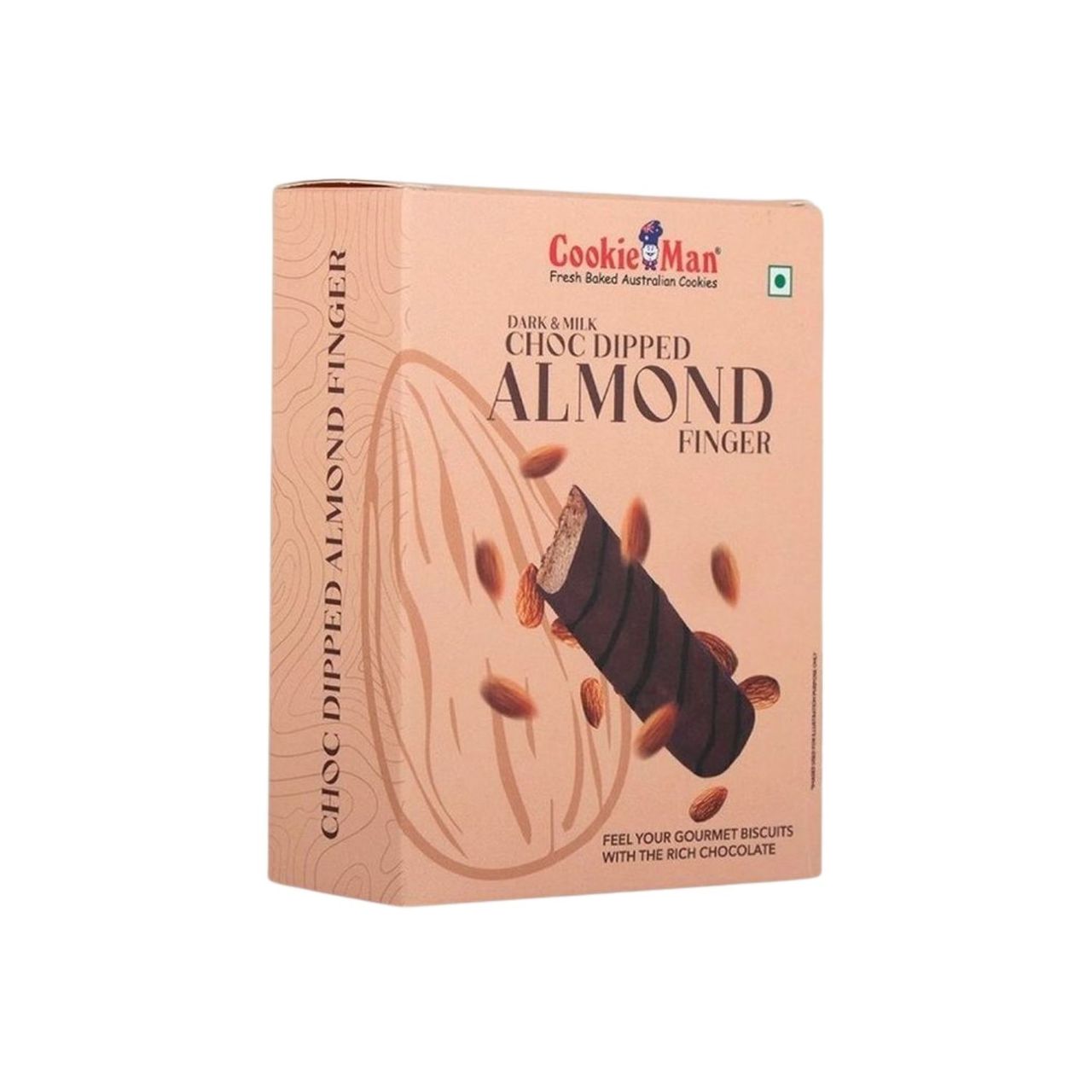Cookie Man Chocolate Dipped Almond Cookies Finger