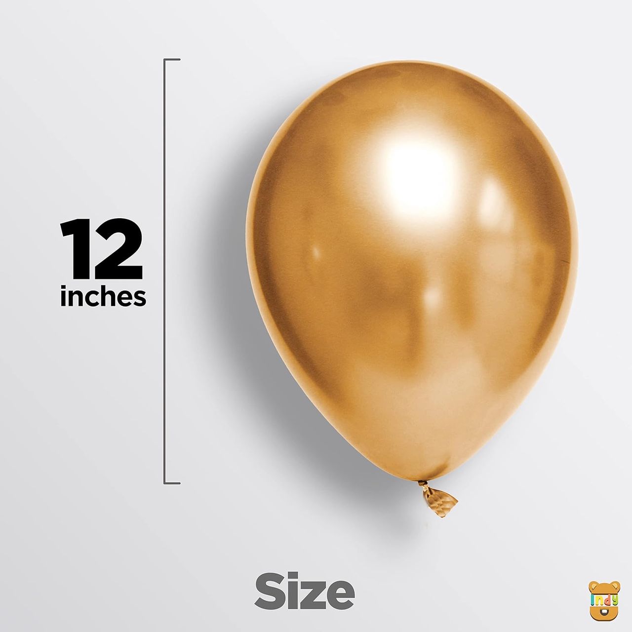 Just Party Golden Metallic Chrome Shiny Balloons For Party Decorations