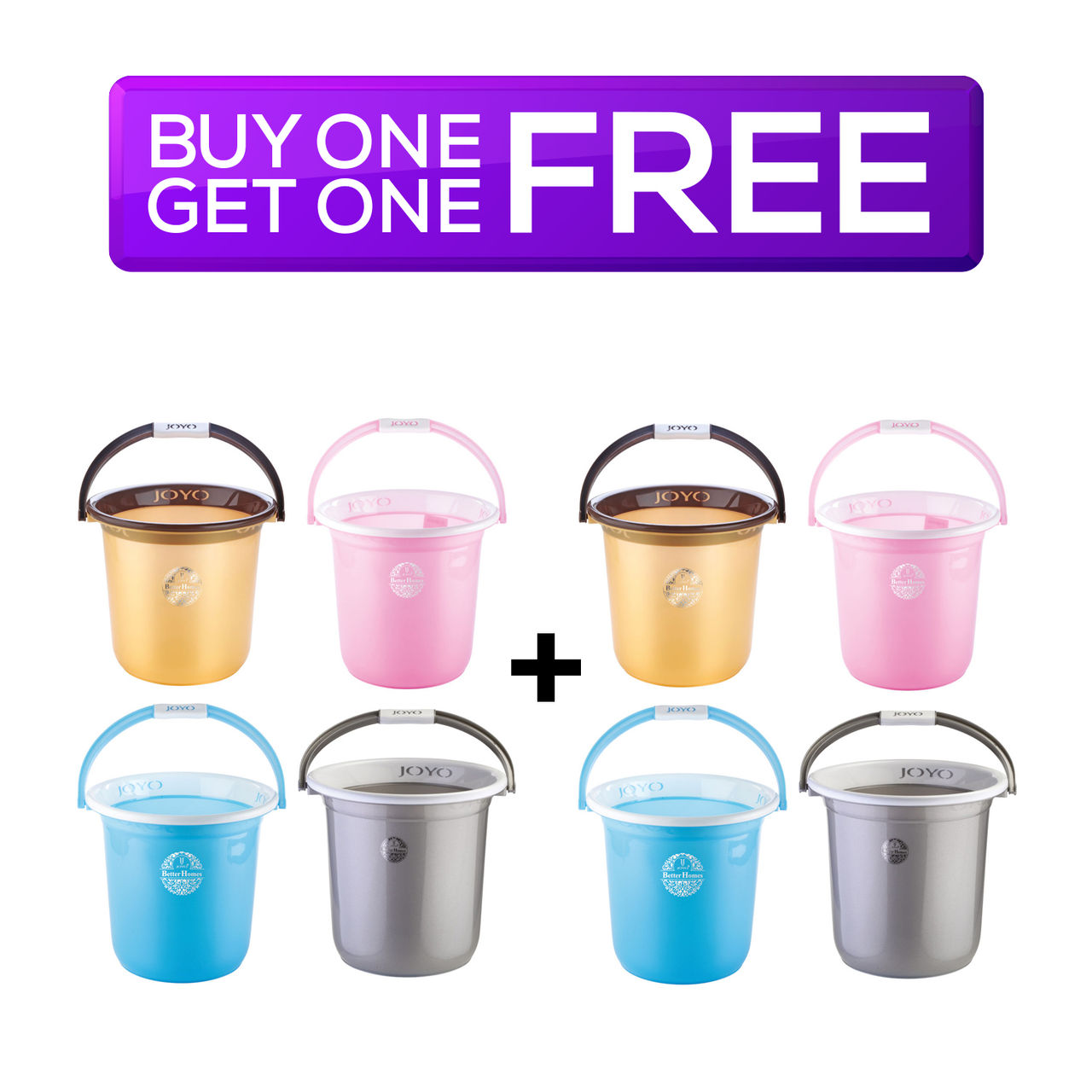 Joyo Better Home Bucket 25 L | Assorted Colours 807 g Combo