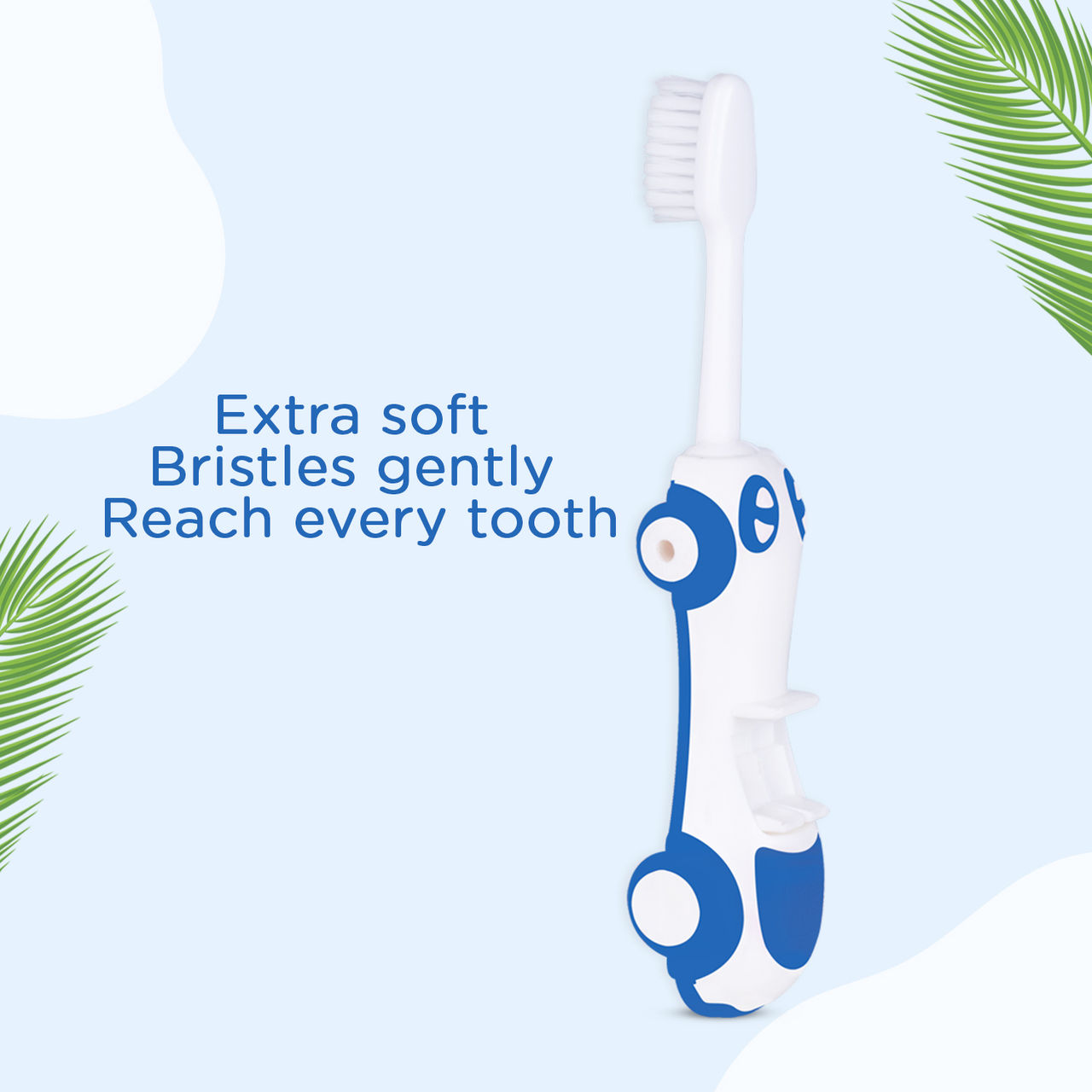 Mee Mee Vehicles Baby Toothbrush For Kids | Blue | 6 months - 3 years