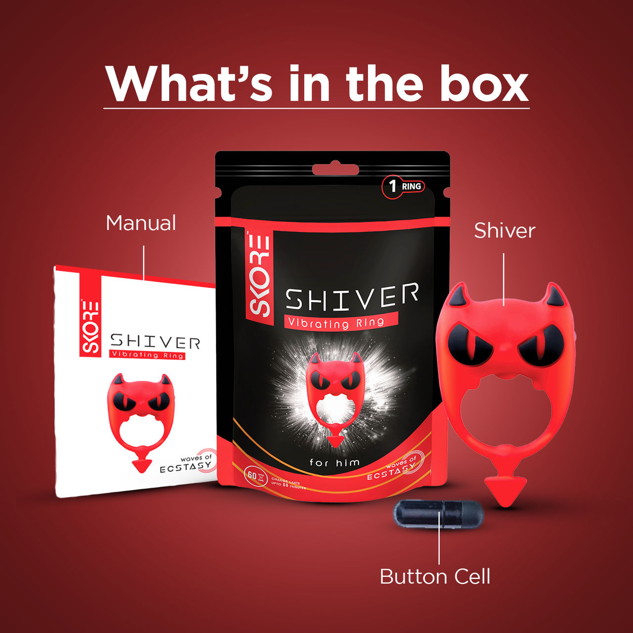 Skore Shiver Vibrating Ring For Him