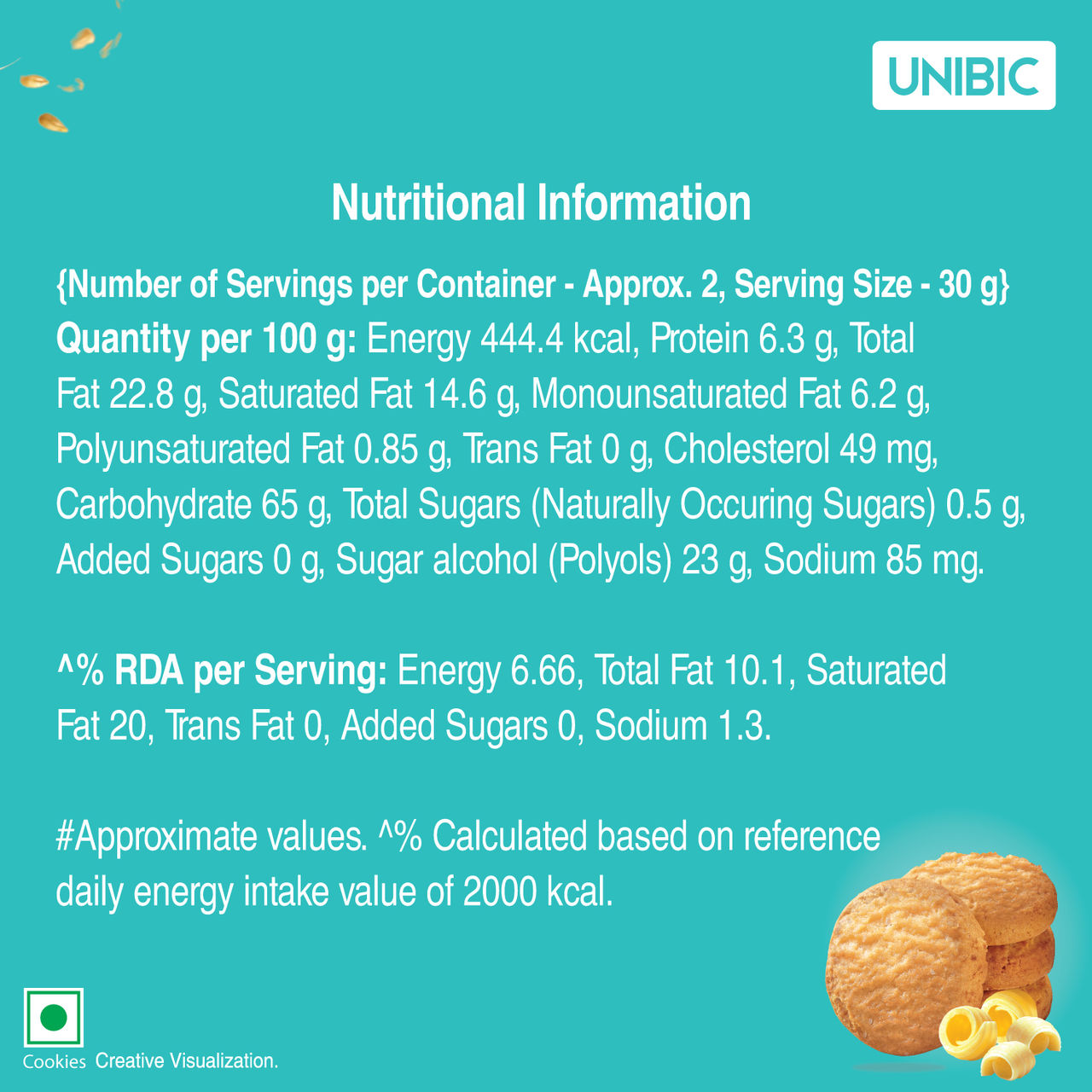 Unibic Sugar Free Butter Cookies | 0% Maida | Low GI