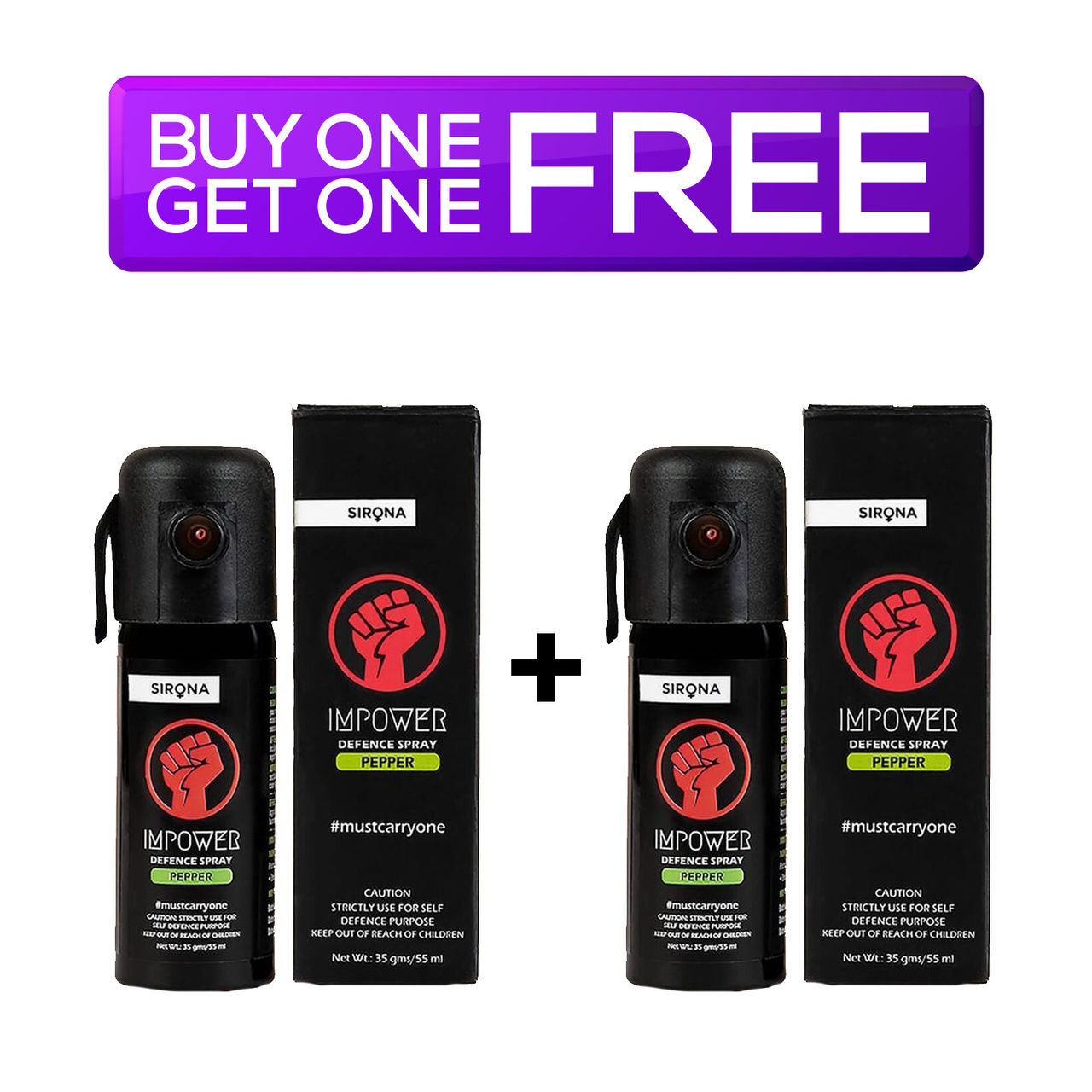 Impower Self Defence Pepper Spray 55 ml Combo