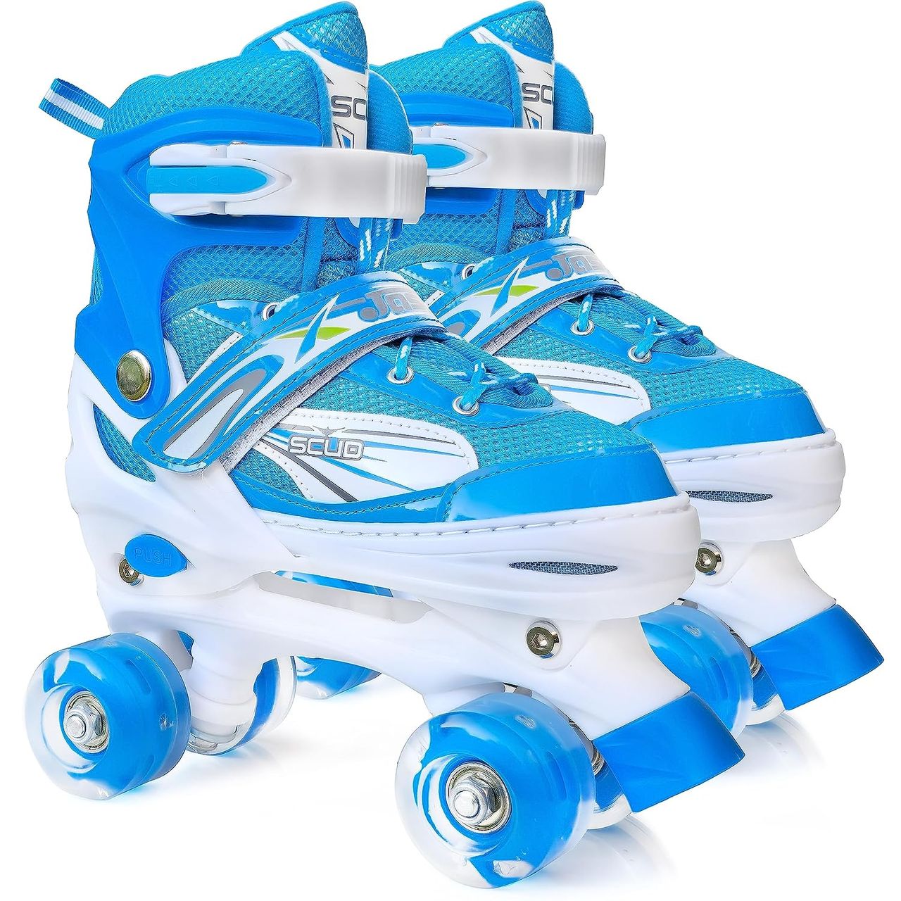 Jaspo Scud Adjustable Quad Roller Skates With Led Wheels
