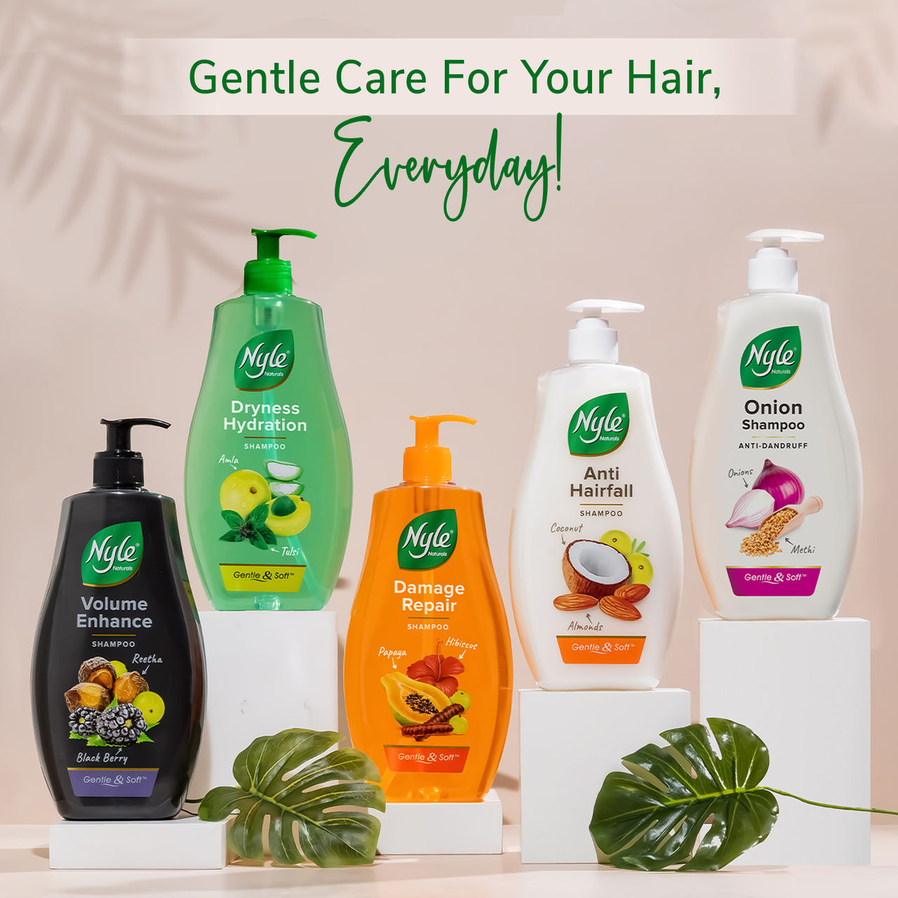 Nyle Naturals Silky And Smooth Anti Hairfall Shampoo With Goodness Of Tulsi And Amla
