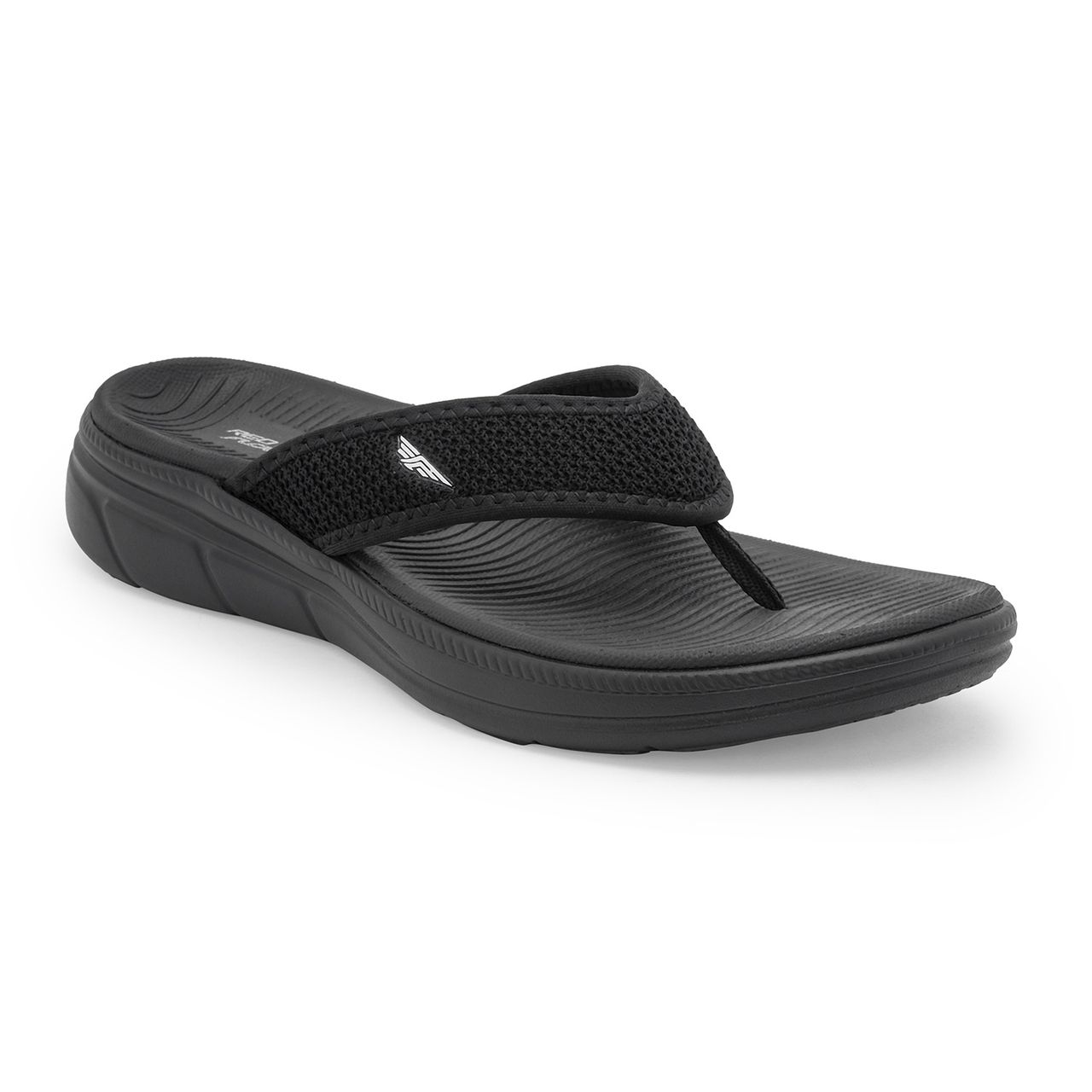 Red Tape Casual Flip-Flops for Men | Refined Round-Toe Shape | Relaxing Slip-On Support | Black | 7