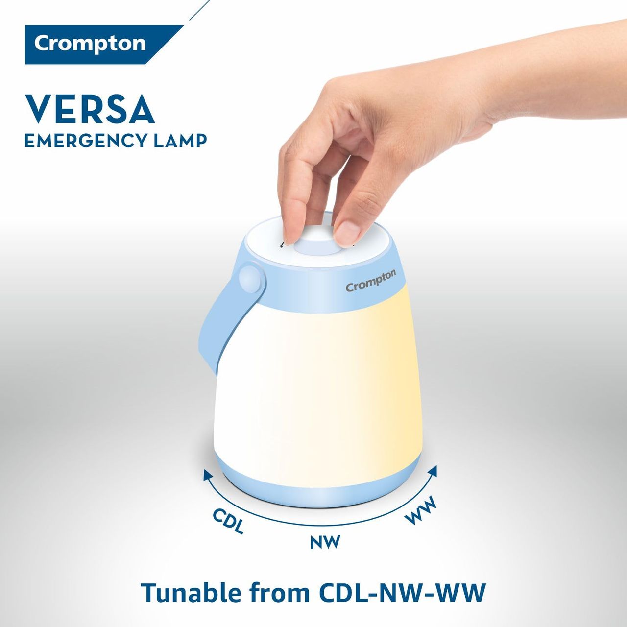 Crompton Versa Emergency Lamp 5W Rechargeable | White