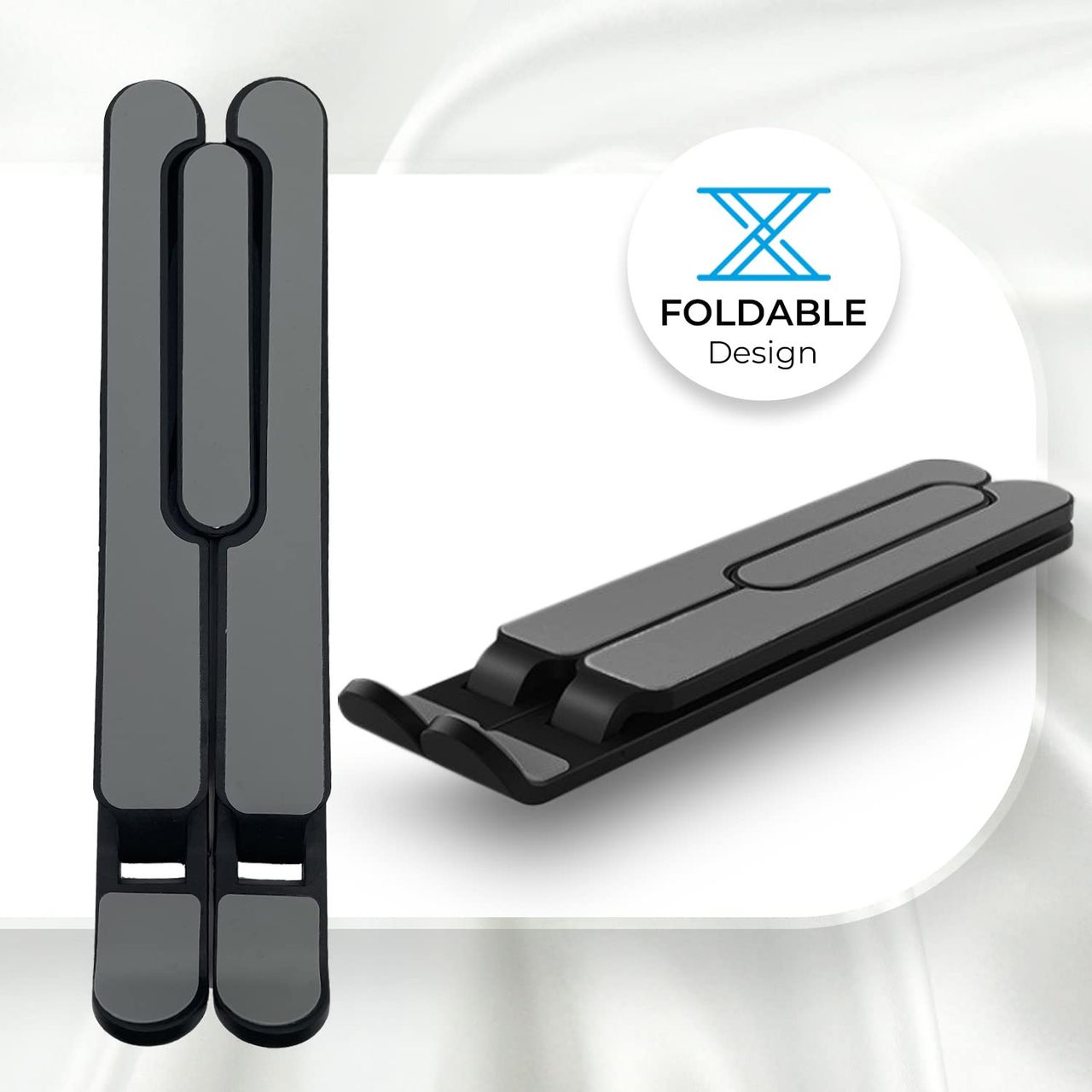 Zebronics NS1000 Laptop Stand | 6 Adjustable Levels | Anti-Slip Silicone Pads | Foldable Design