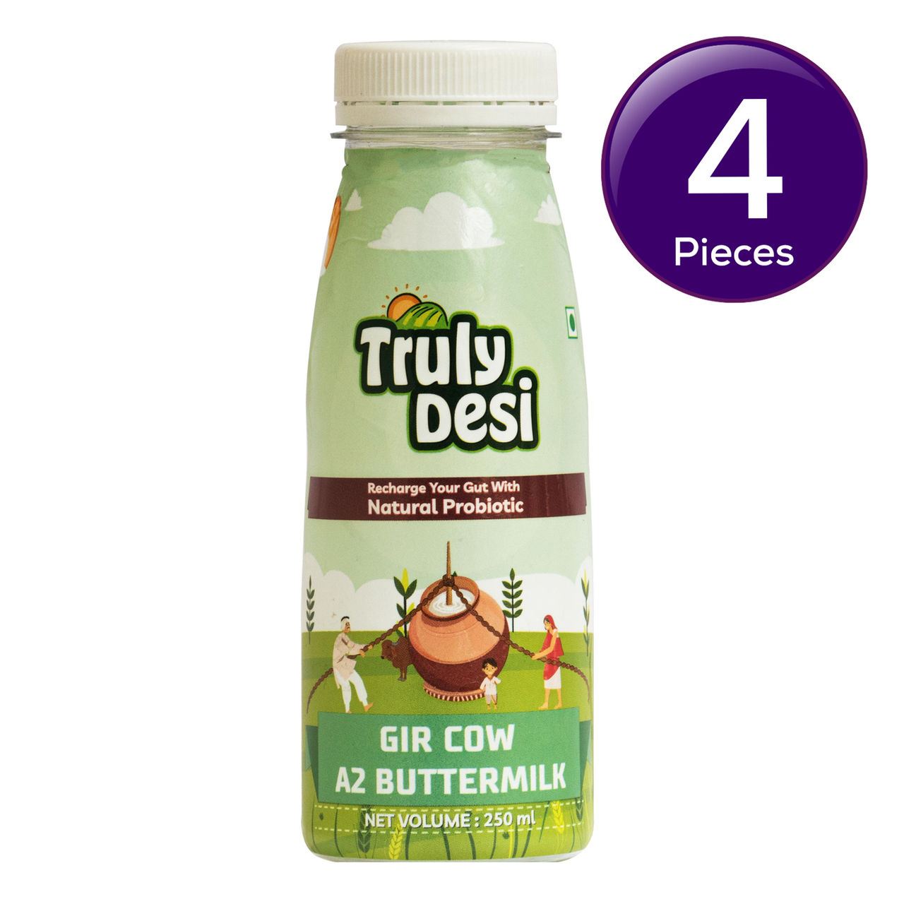 Truly Desi A2 Buttermilk 250 ml Combo