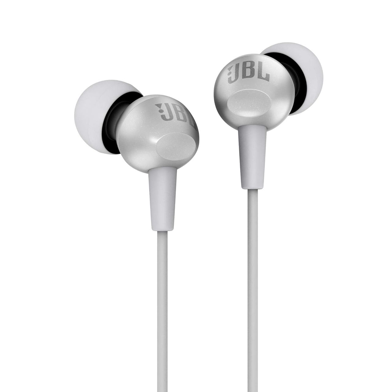 Jbl C200Si, Premium In Ear Wired Earphones With Mic,One Button Multi-Function Remote(Grey)