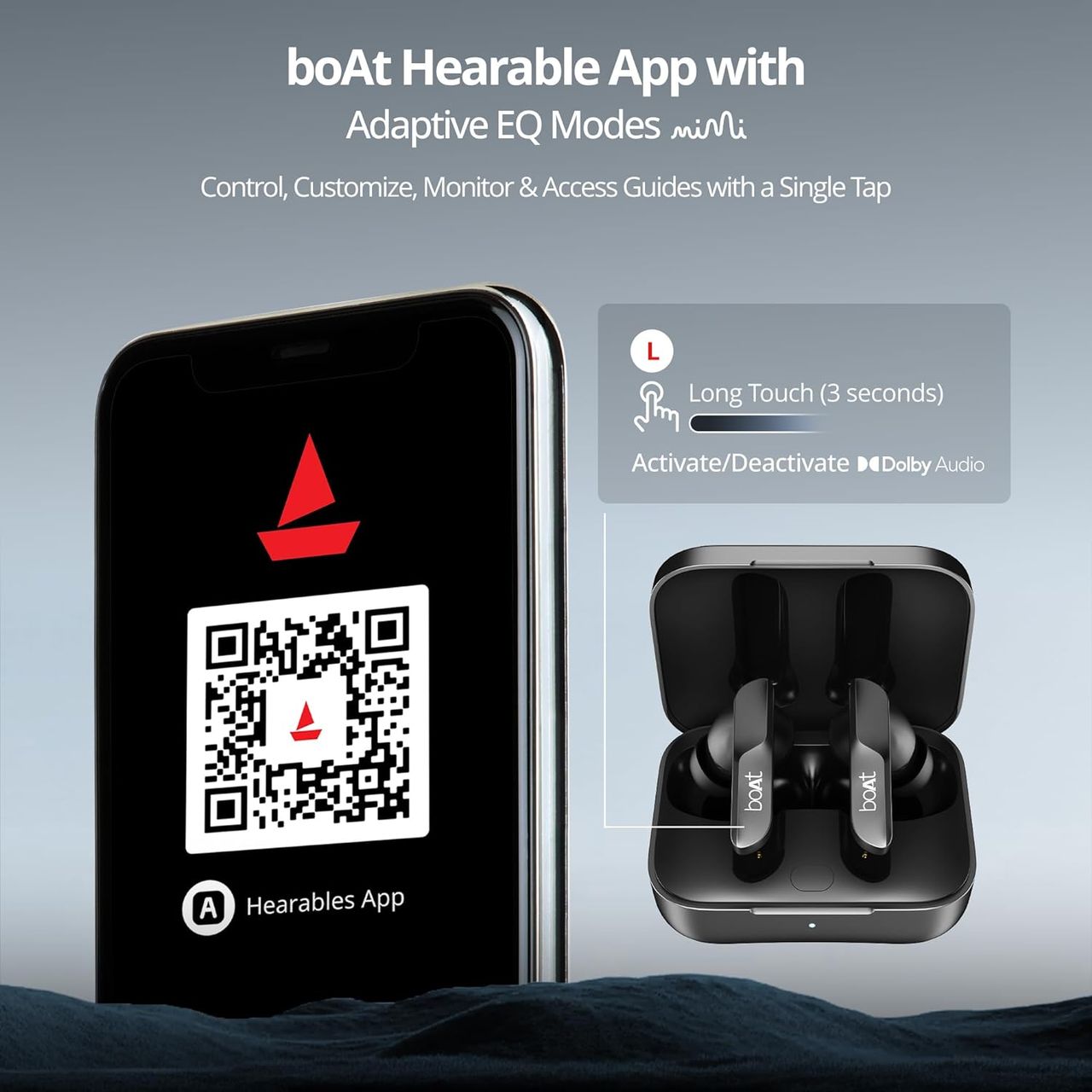 boAt Airdopes 800 TWS Earbuds w/ Dolby Audio, High Fidelity Drivers, 4 Mics ENx Tech & Hearables App(Interstellar Black)