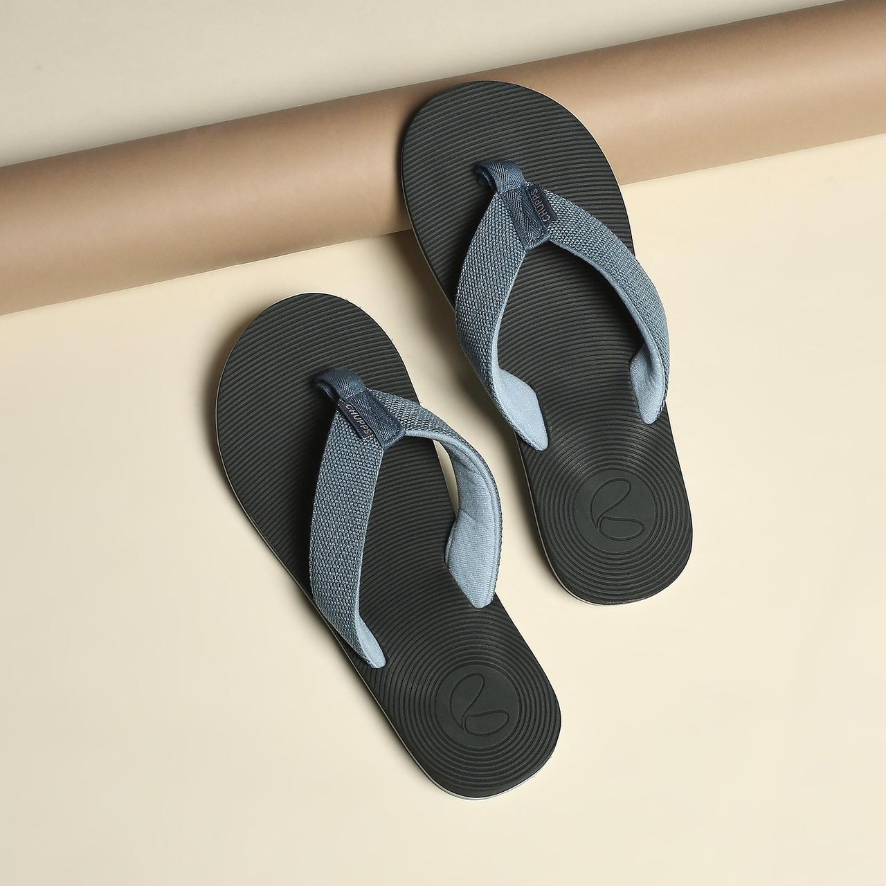 Chupps Men's Orbit Pirate/Black Recycled Material Flip Flops & Slider - Size- UK 9