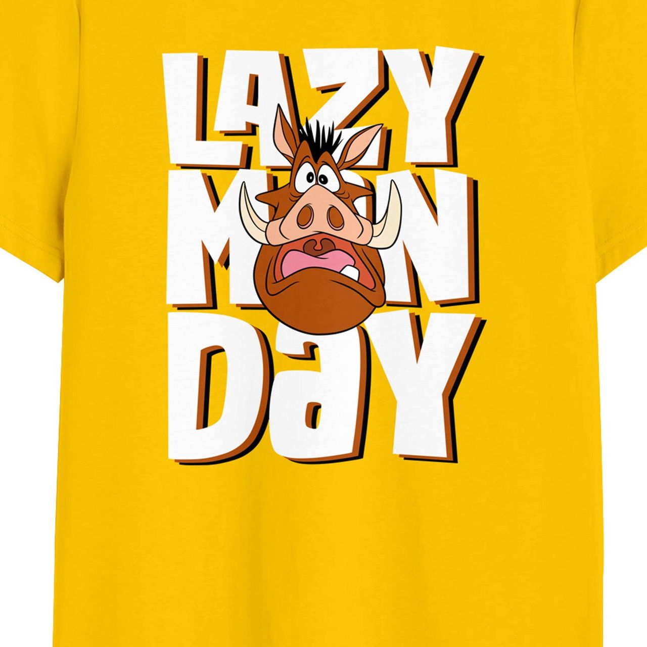 Bonorganik Men's Lazy Man Day Graphic Printed T-shirt | Yellow - M