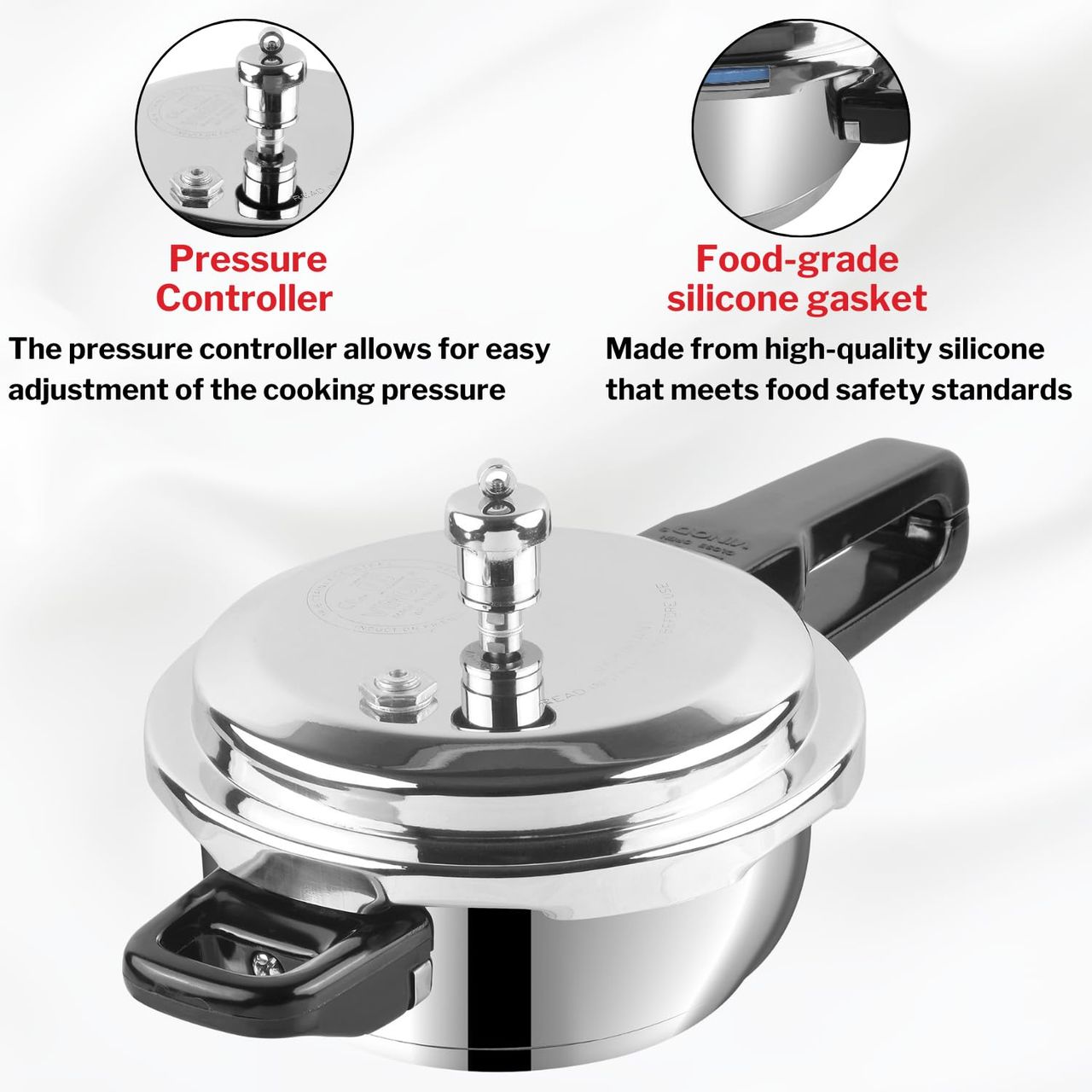 Vinod Deep Pan Pressure Cooker - 2 Litres Mini