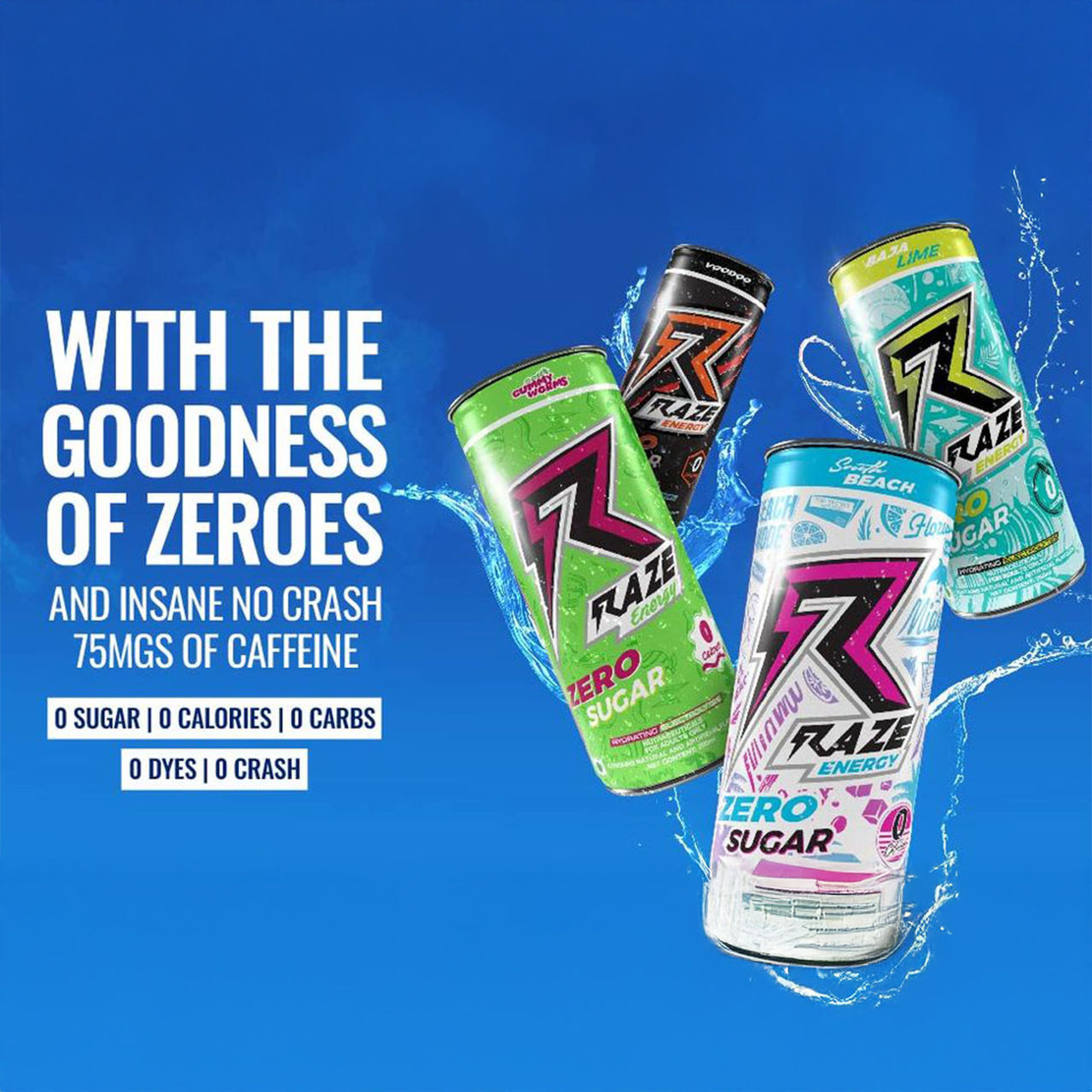 Raze Functional Energy Drink Voodoo Can 250 ml Combo