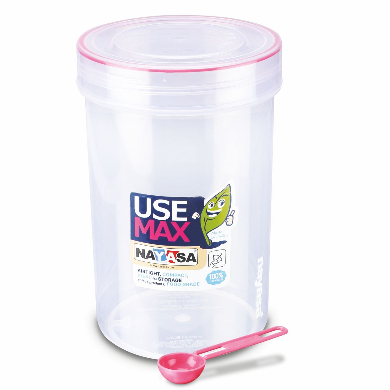 Nayasa Use Max Glaze Container Set 2000 Ml Assorted, (3 Pieces)