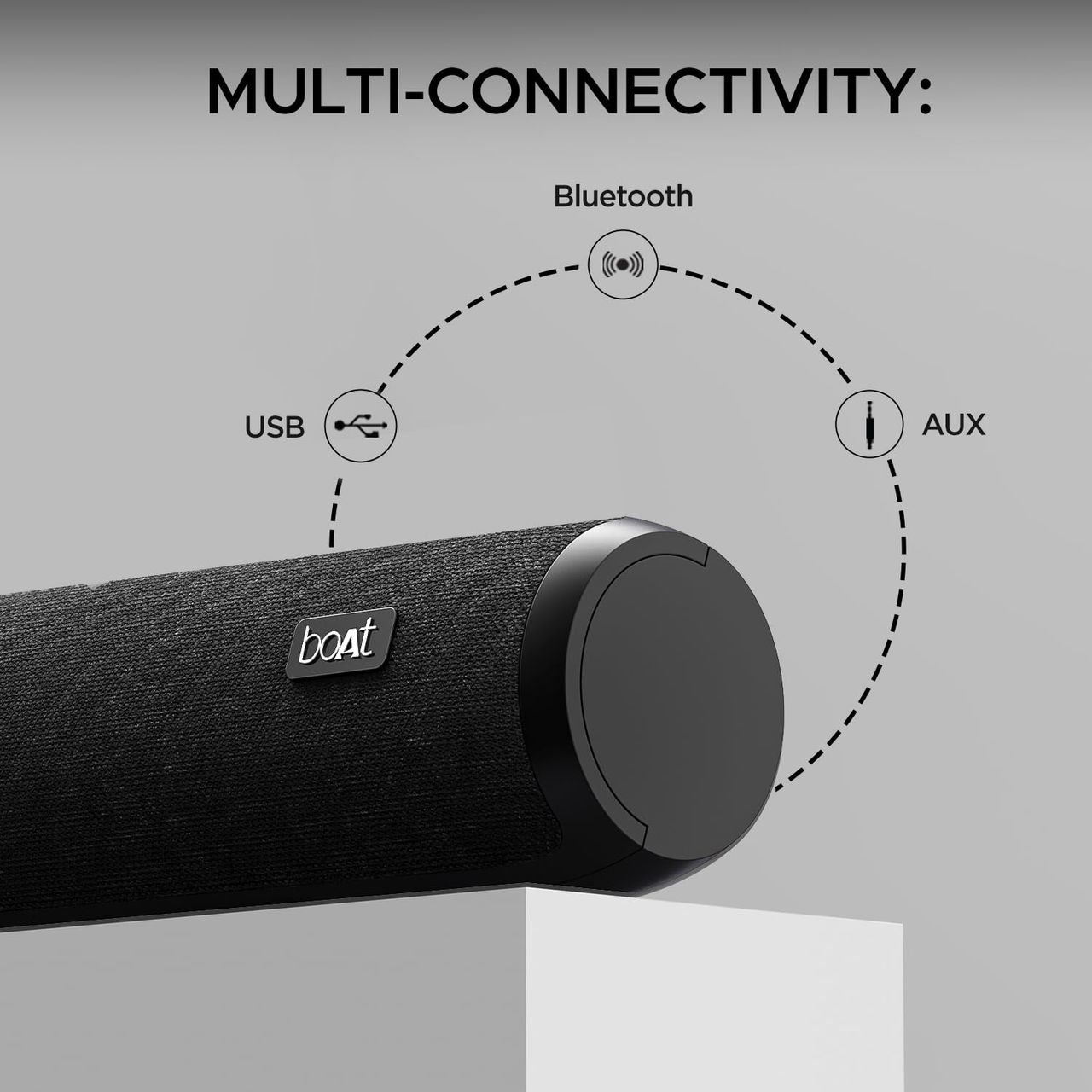 boAt Aavante Bar 600 Bluetooth Soundbar With 25W Rms Signature Sound, 2.0 Channel (Jade Black)