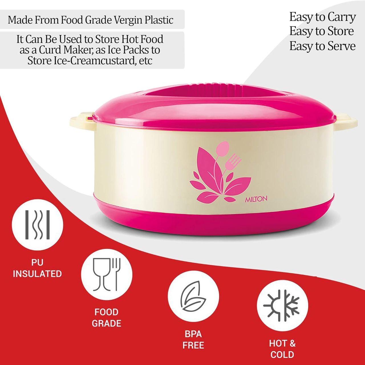 Milton Orchid 1000 Casserole 790 Ml | Pink
