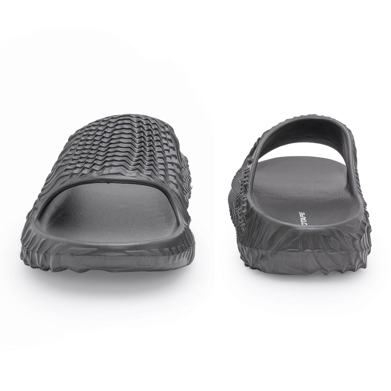 Red Tape Casual Sliders For Men | Relaxing Slip-On Support | Dark Grey | Size 7