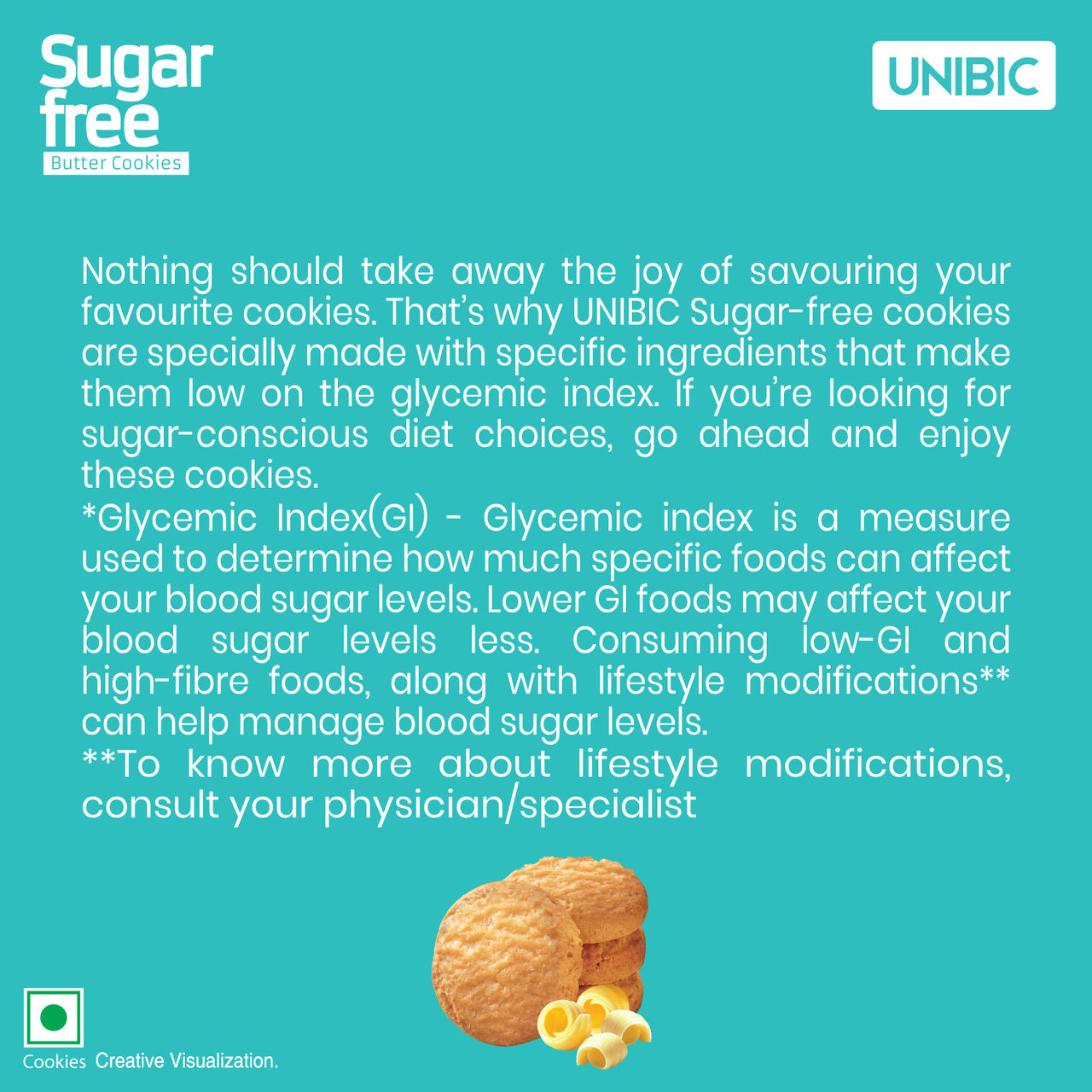 Unibic Sugar Free Butter Cookies | 0% Maida | Low GI