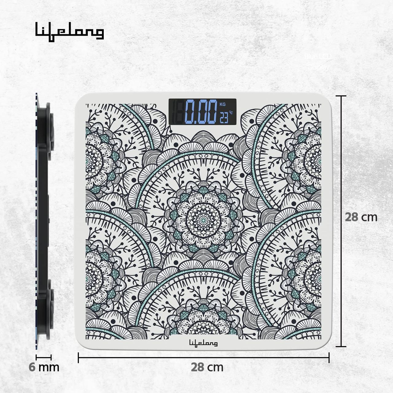 Lifelong Nimbus LLWS81 Digital Weight Machine - Tempered Glass
