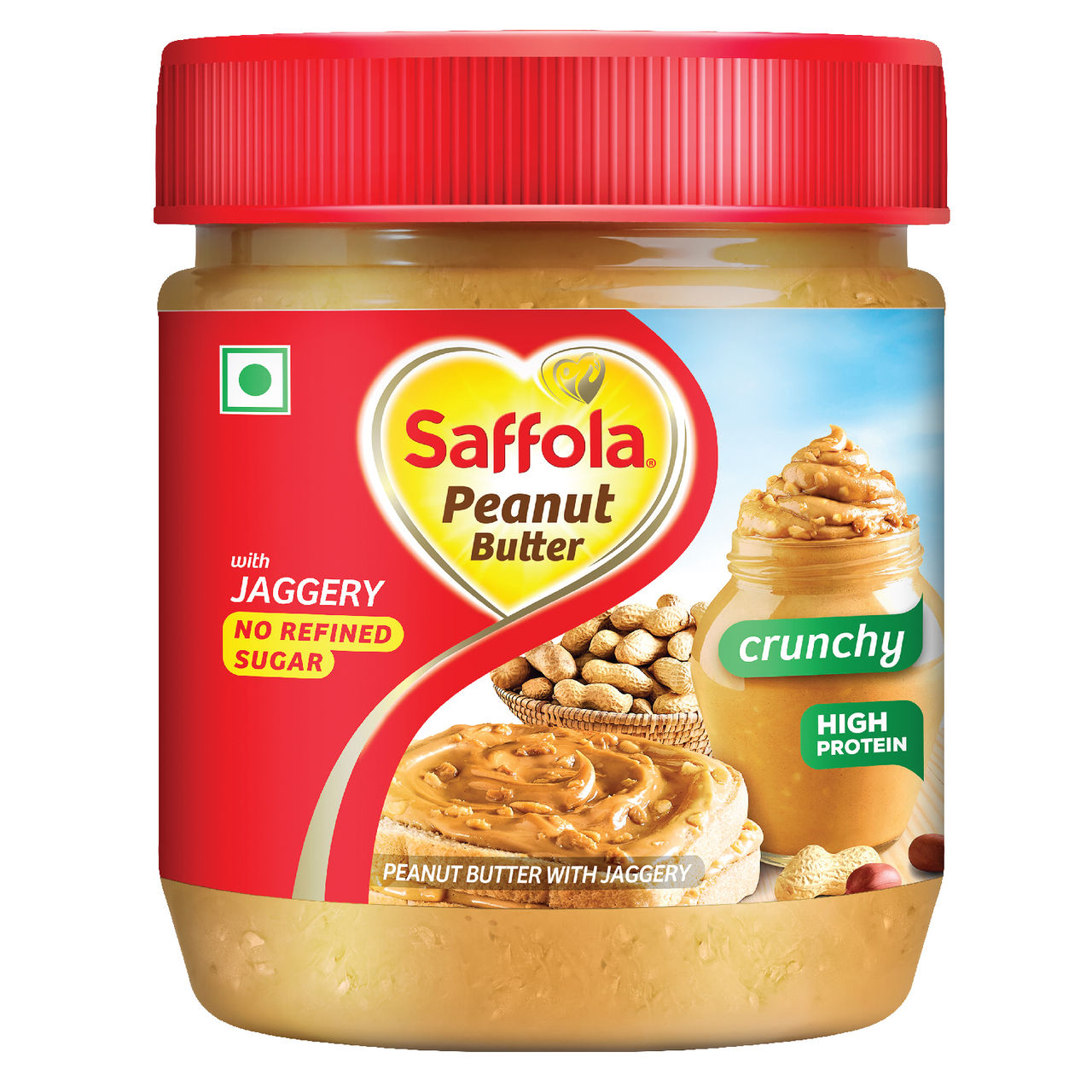 Saffola Peanut Butter with Jaggery, Crunchy