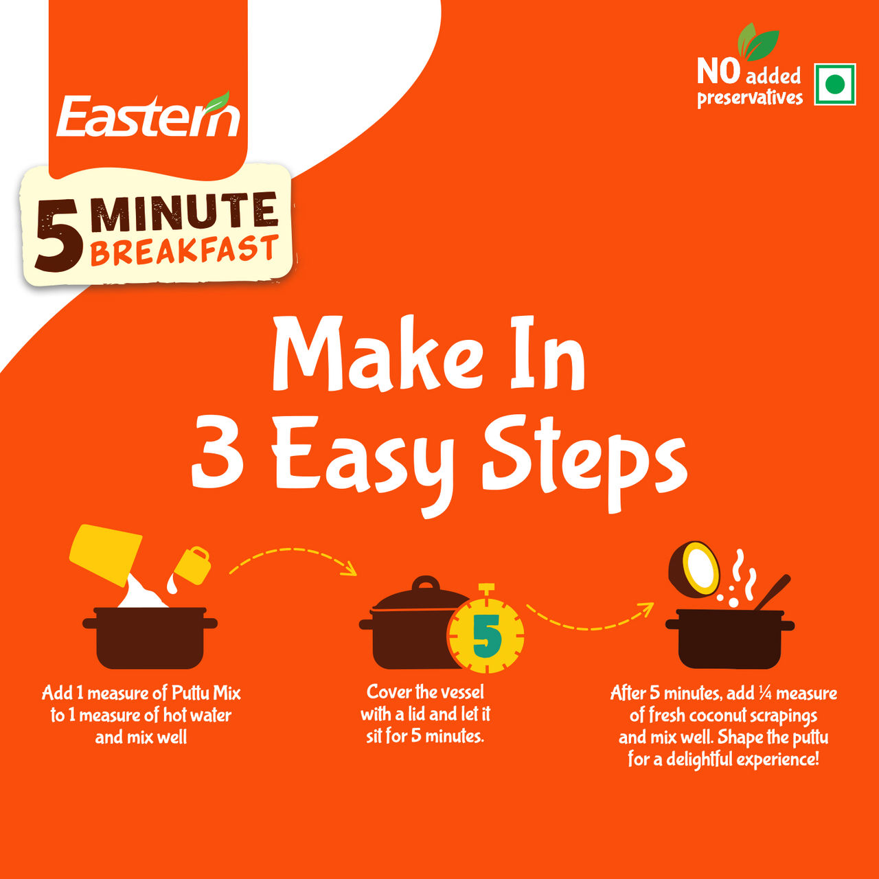 Eastern 5 Min Instant Breakfast Puttu Ready Mix