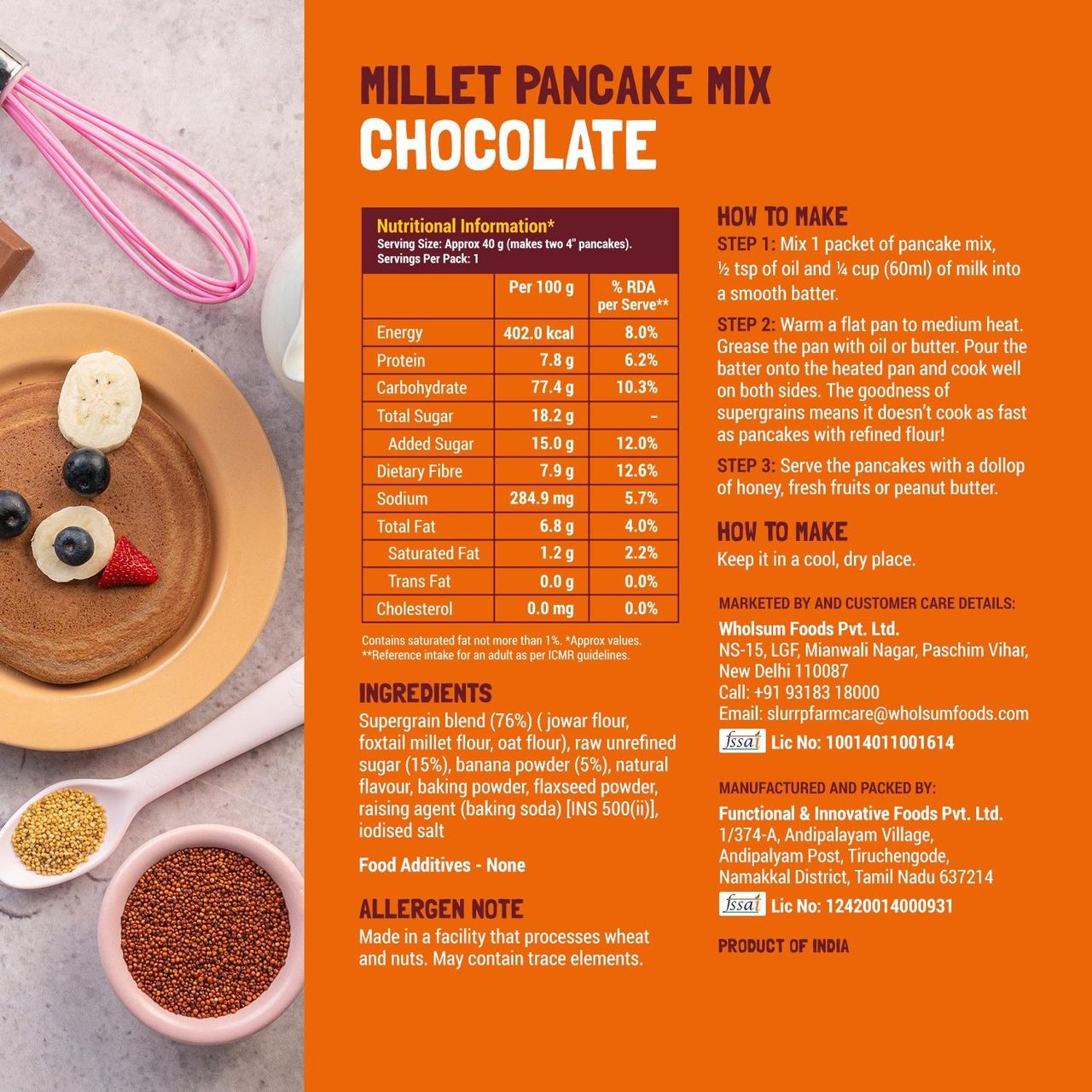 Mille Slurrp Farm Trial Pack Pancake Mix Combo | Packet