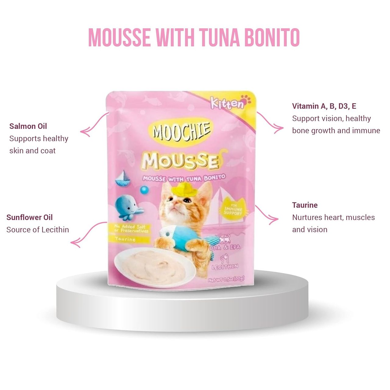 Moochie Meaty Wet Food Mousse With Tuna Bonito For Cats