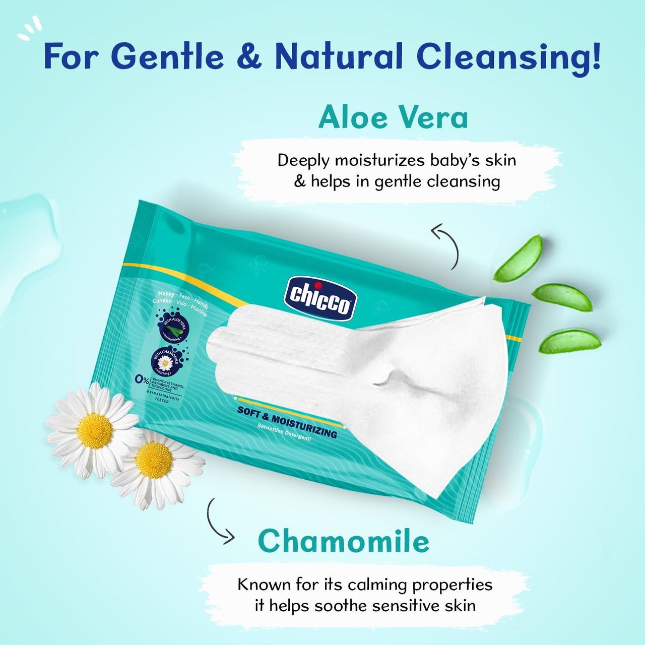 Chicco Wet Wipes Baby For Kids | Assorted | 0 - 2 years