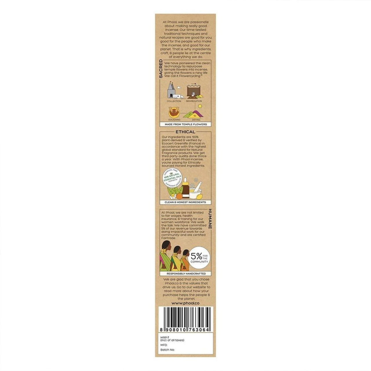 Phool Lavender Agarbatti 100% Natural Certified Incense Sticks