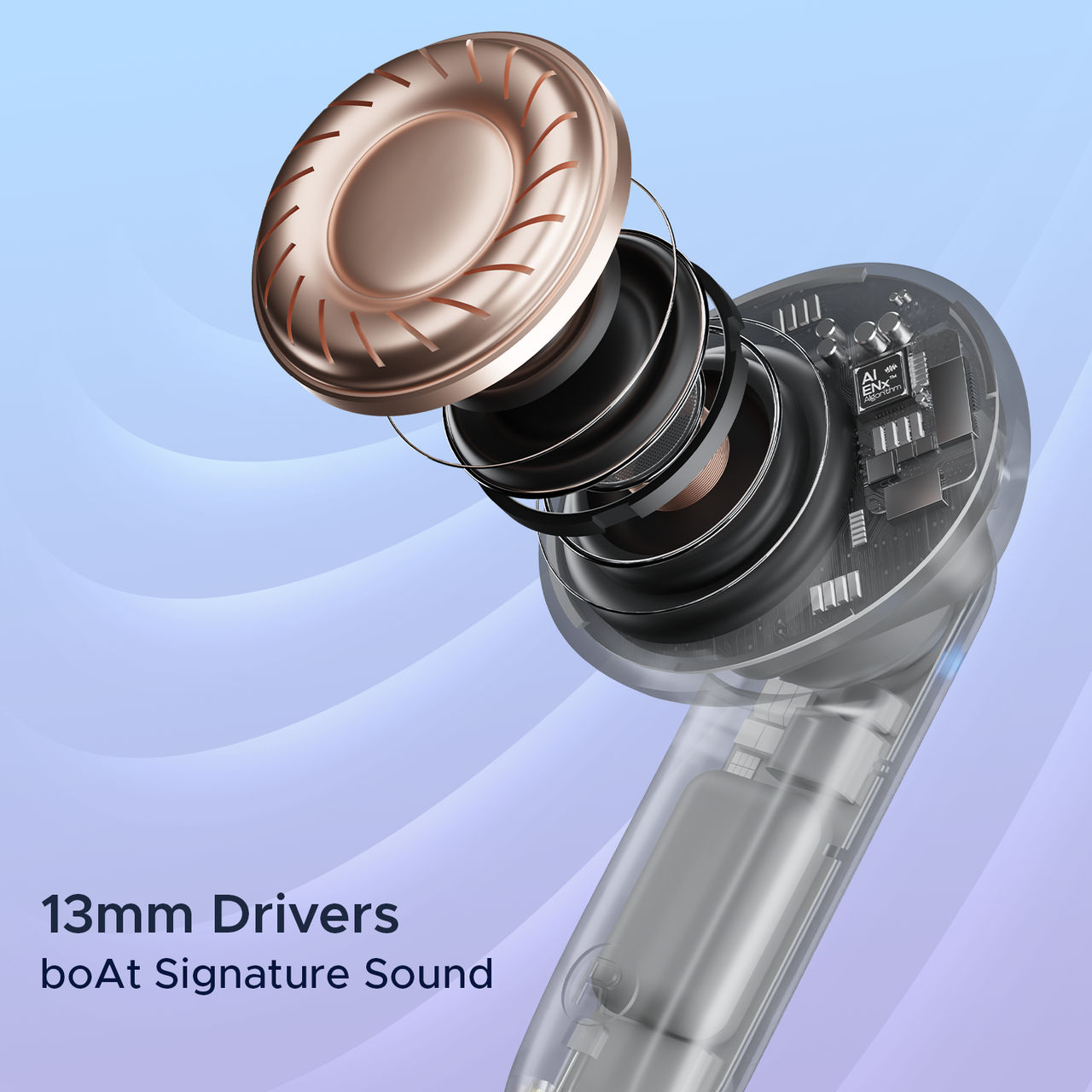 boAt Airdopes 191 Anc Tws Earbuds W/ 32db Anc, Ambient Mode, 60h Playback(Pellucid White)