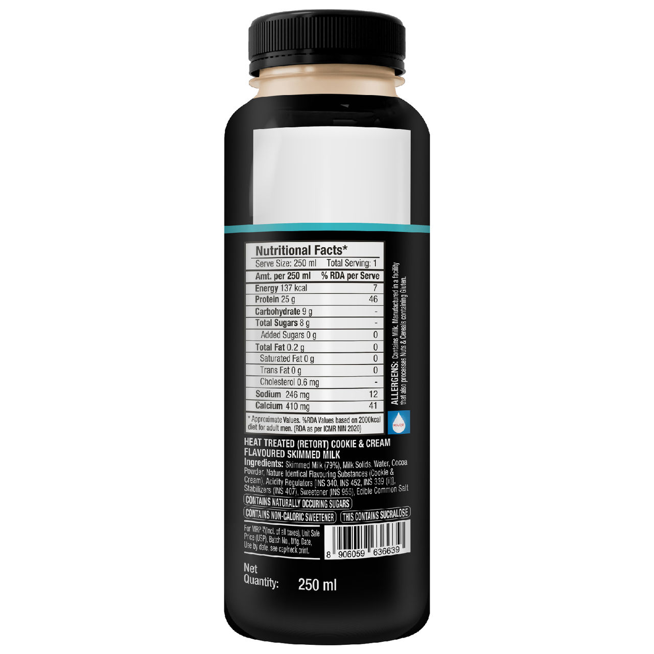 Epigamia Turbo Cookies and Cream Protein Milkshake