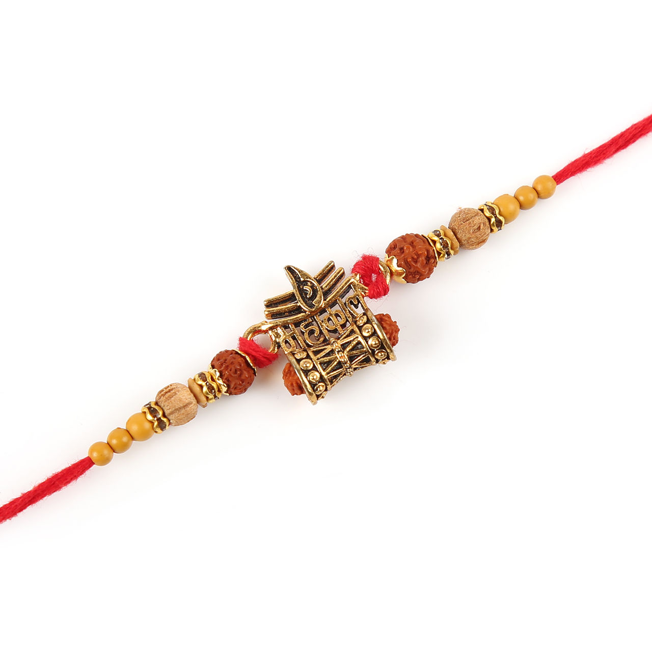 Pichai Rudraksh Beads and Shiv Mahakal Charm Rakhi - Sacred and Unique
