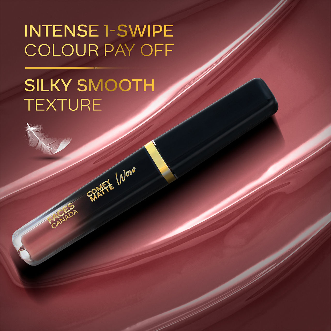 Faces Canada Comfy Matte Wow Liquid Lipstick - Choco Couture 01 | One Swipe Application