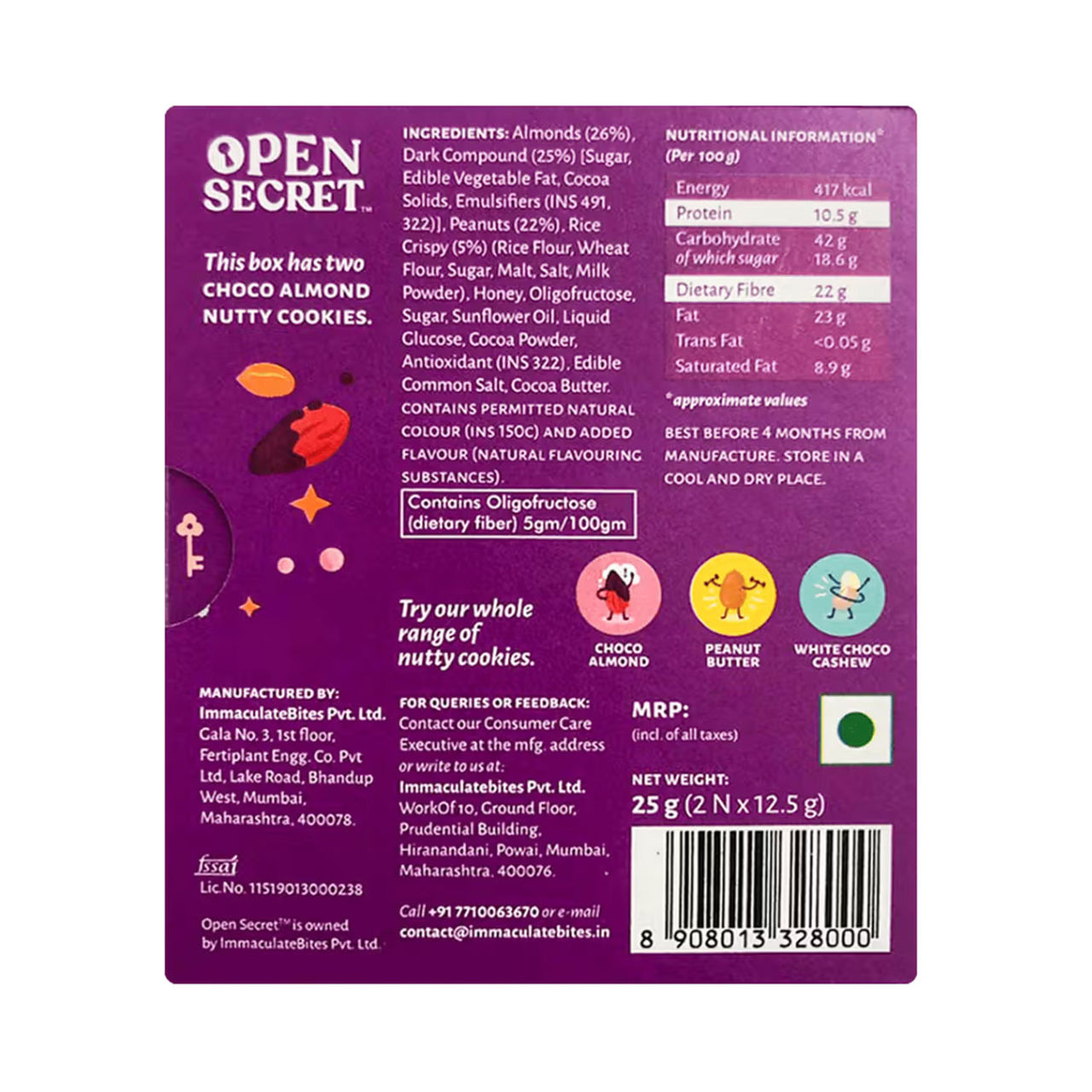 Open Secret Choco Almond Tiffin Pack