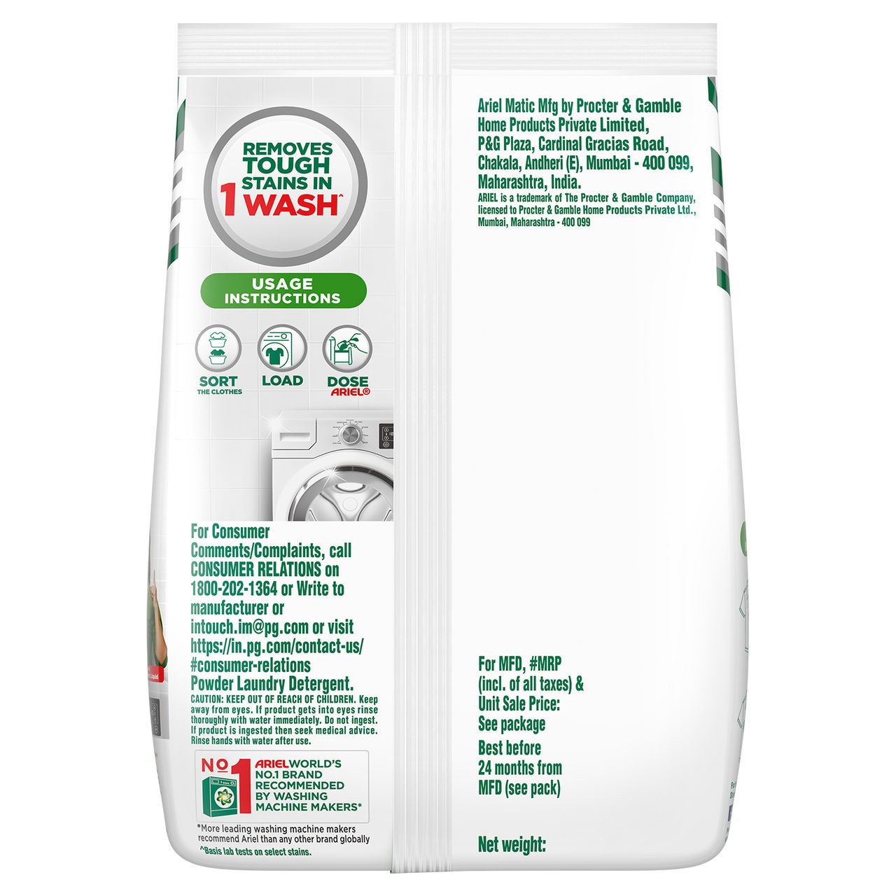 Ariel Matic Front Load Detergent Powder