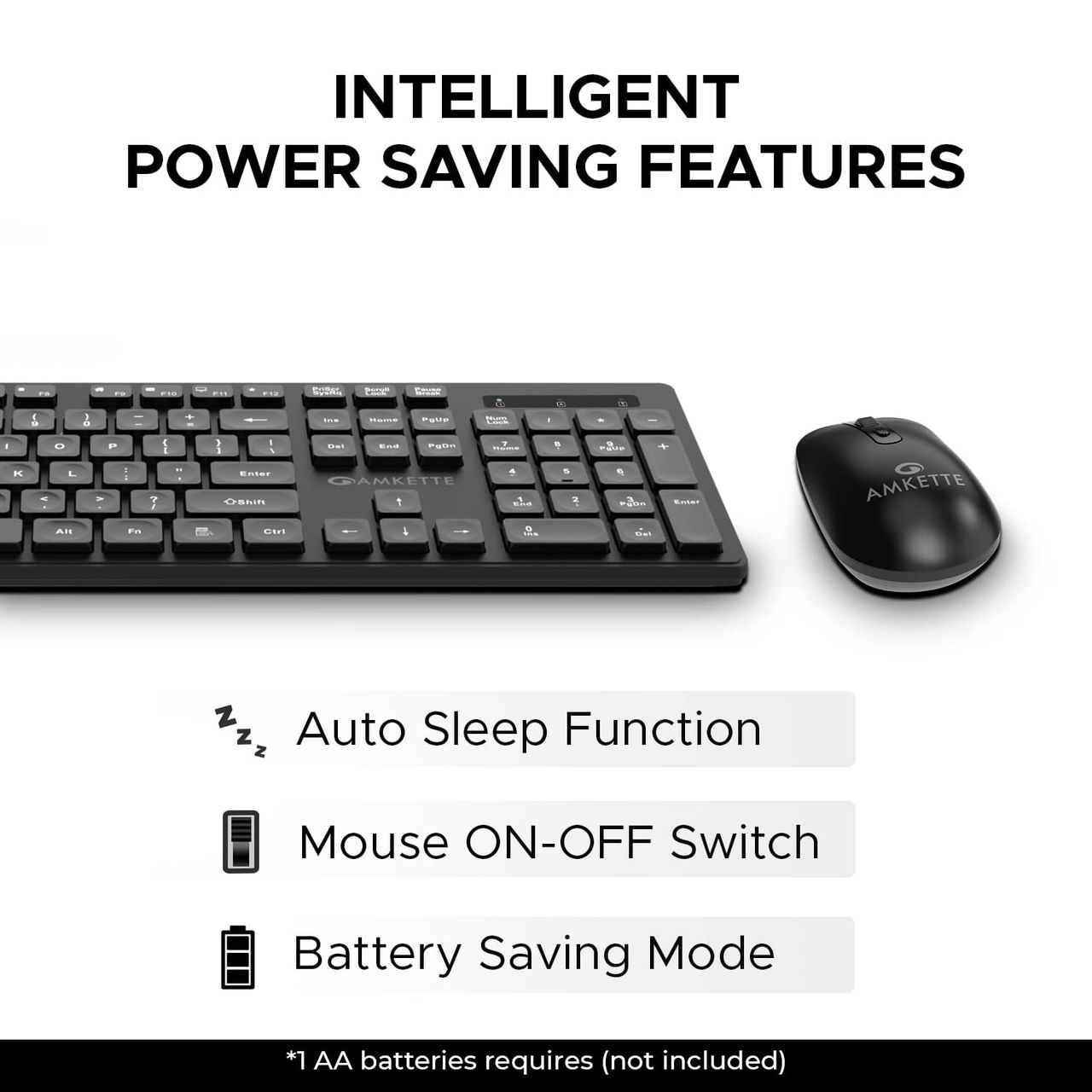 Amkette Primus Neo Wireless Keyboard and Mouse