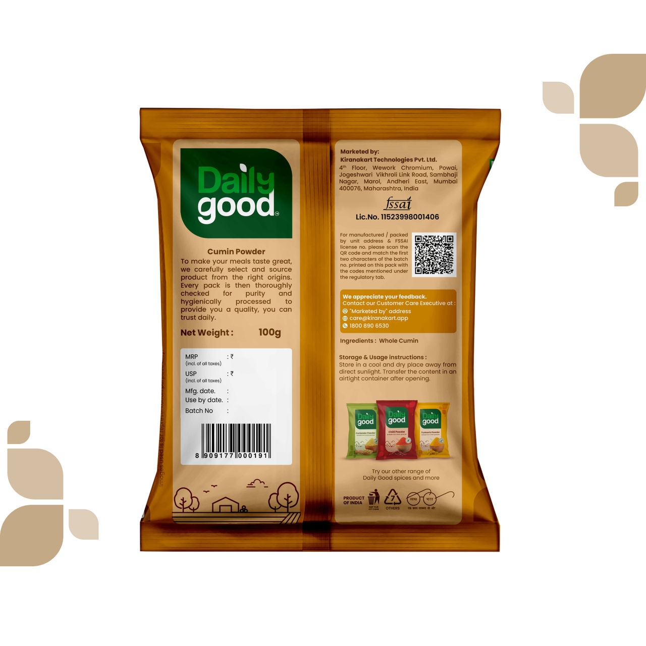 Daily Good Cumin / Jeera Powder 100 g Combo
