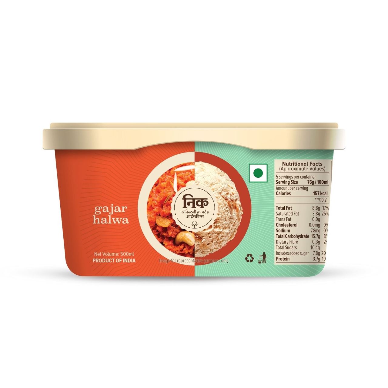 Nic Gajar Halwa Ice Cream Tub