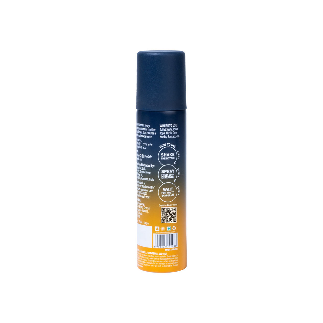 Pee Safe Toilet Seat Sanitizer Spray (Citrus)