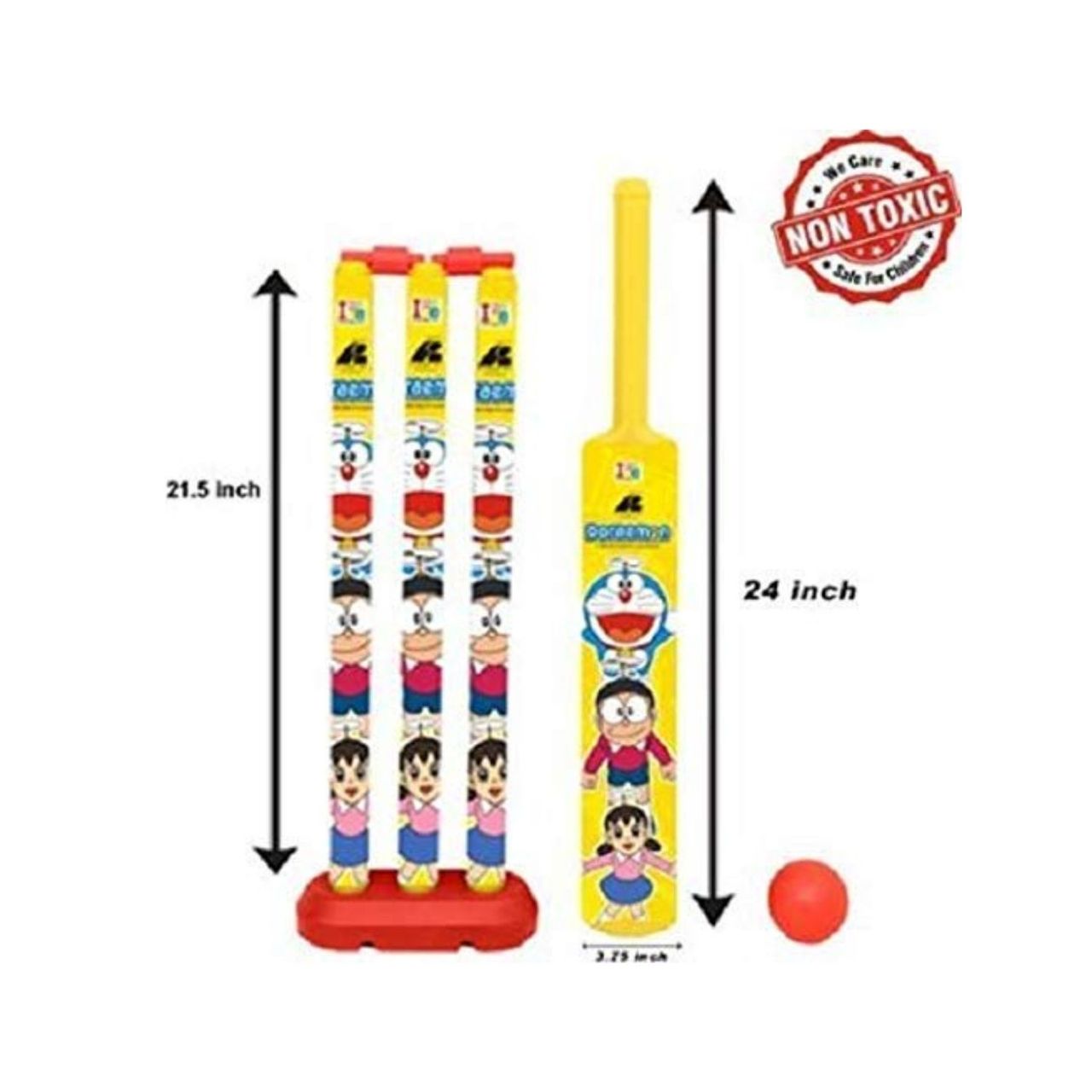 Itoys Cricket Set No.3-doraemon (Colour May Vary)