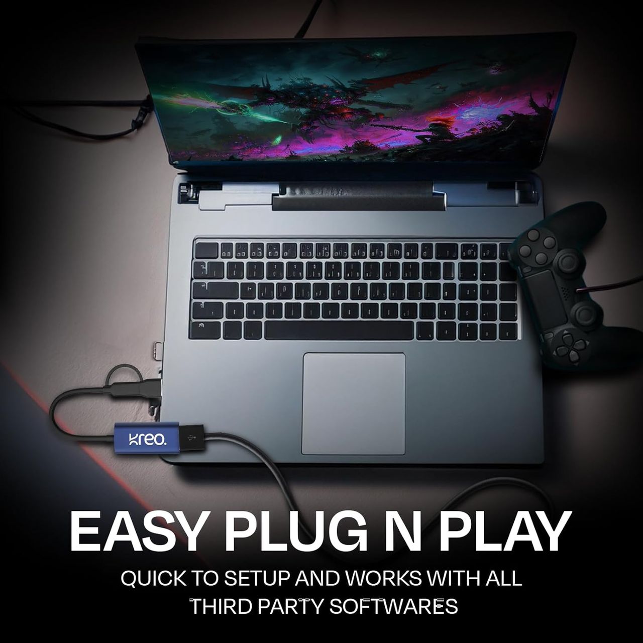Kreo Lynx Full Hd Video Capture Card With Usb 3.0 Video For Gaming,Streaming &Recording,1080P/60Fps
