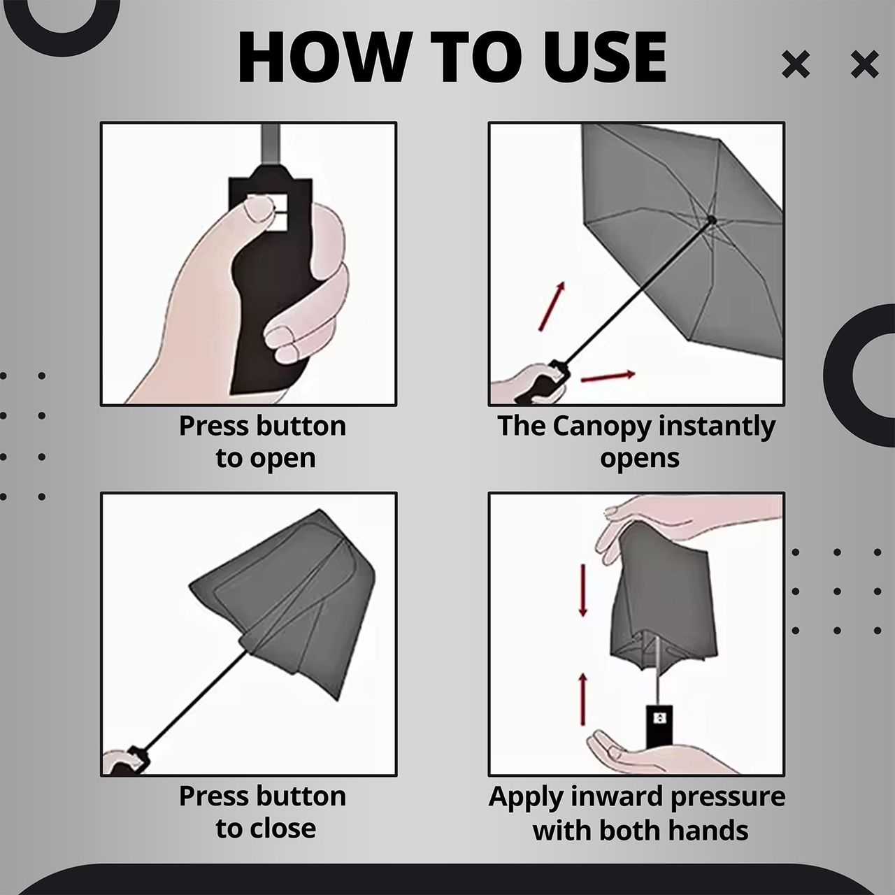 Robustt Umbrella - Black