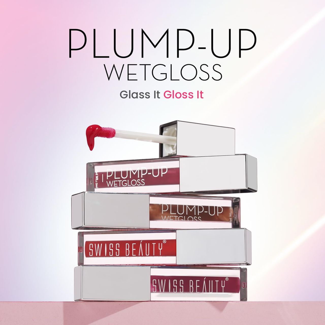 Swiss Beauty Plump Up Wet Lip Gloss For Glossy And Fuller Lips - 1 Barely There
