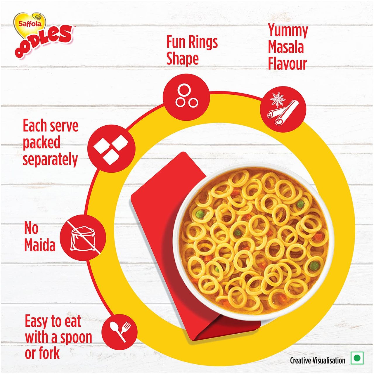 Saffola Oodles Instant Noodles With Superhero Toy Pack