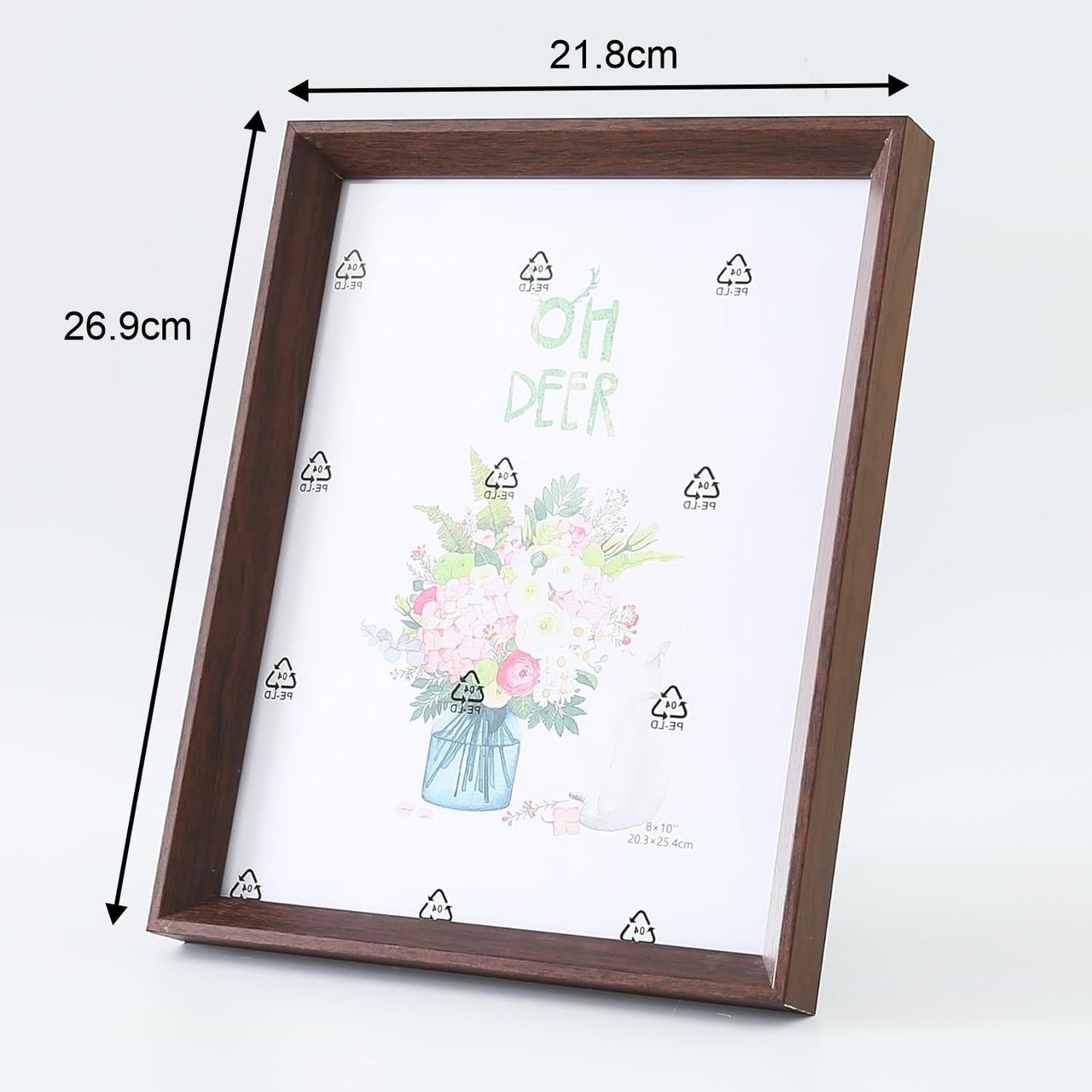 Kuber Industries Photo Frame | Horizontal & Vertical | Crystal Clear Glass | 21.8 x 26.9 CM|Brown