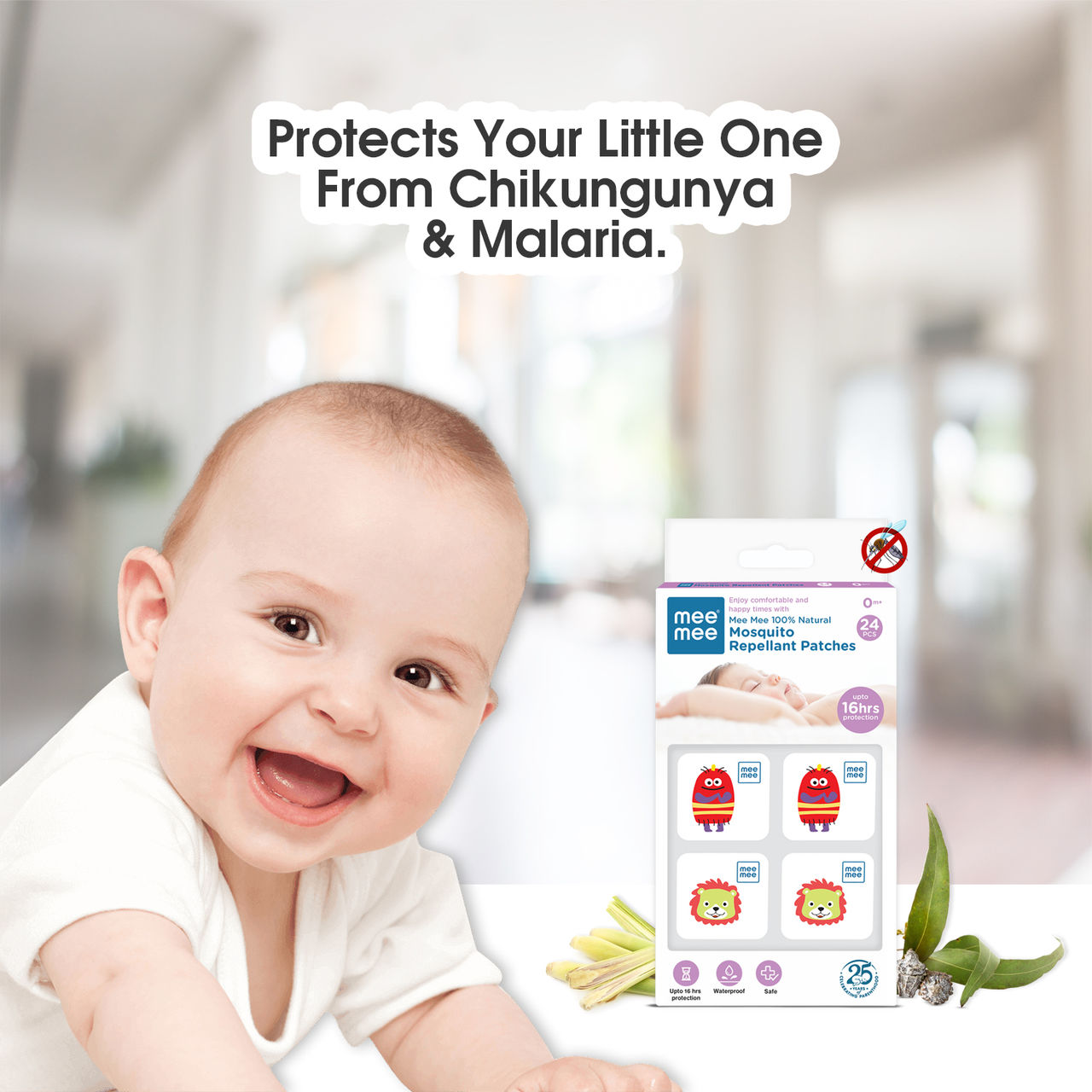 Mee Mee Natural Mosquito Repellent Patches Baby For Kids | 0+ months